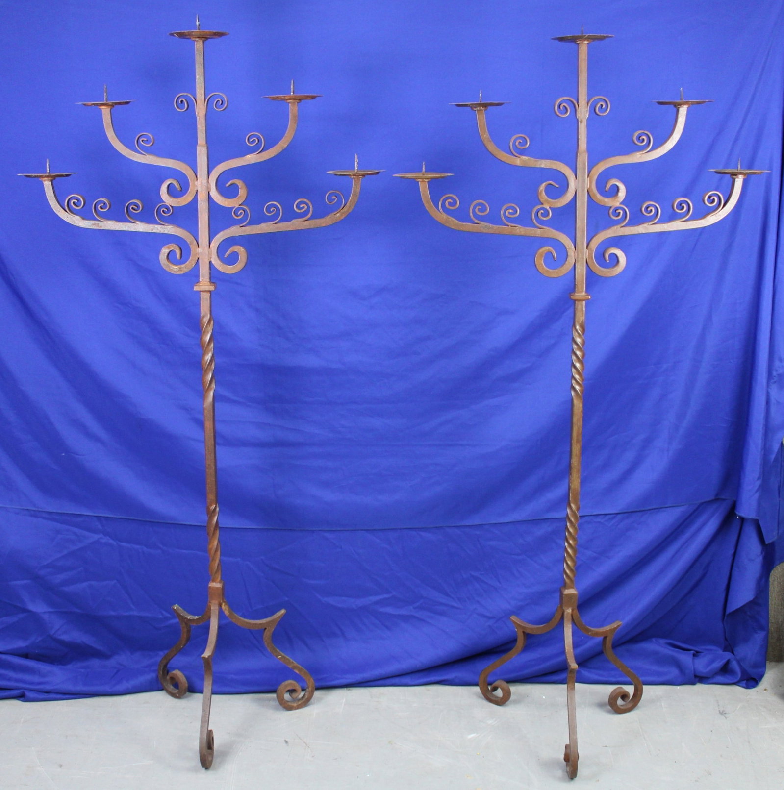 Pair of Iron Floor Candelabras (1 of 7)