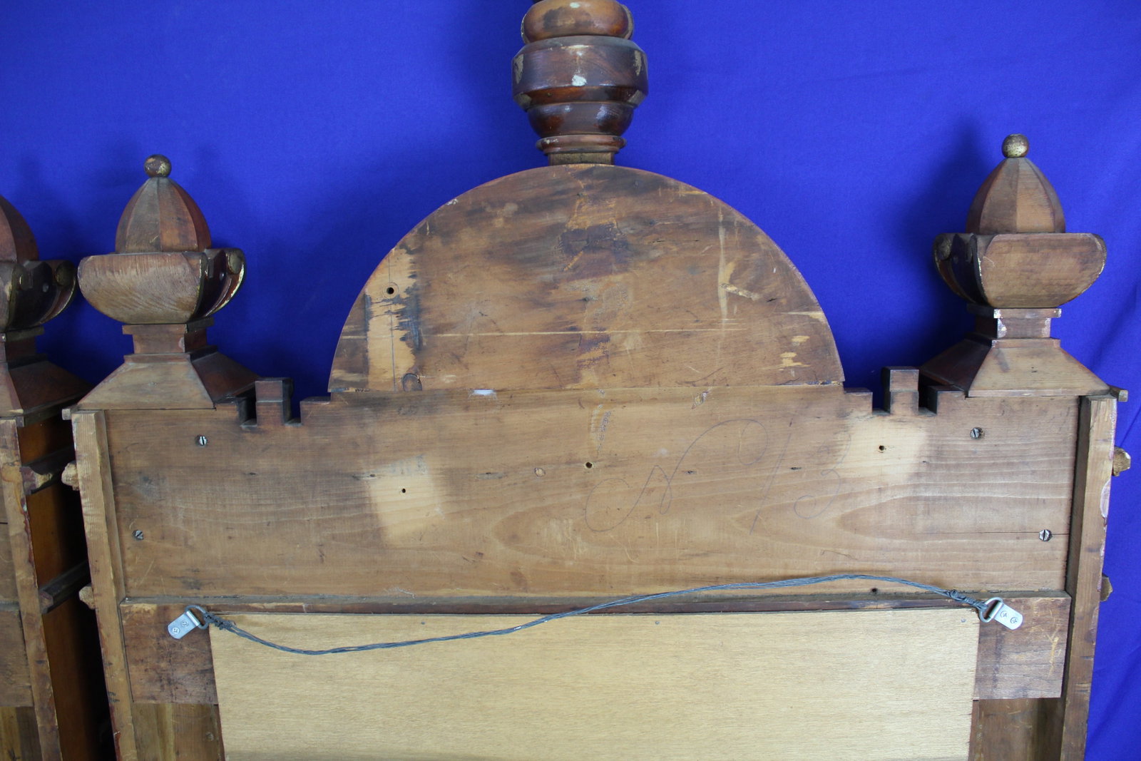Pair of Large Renaissance Revival Carved Wood Mirrors - 13