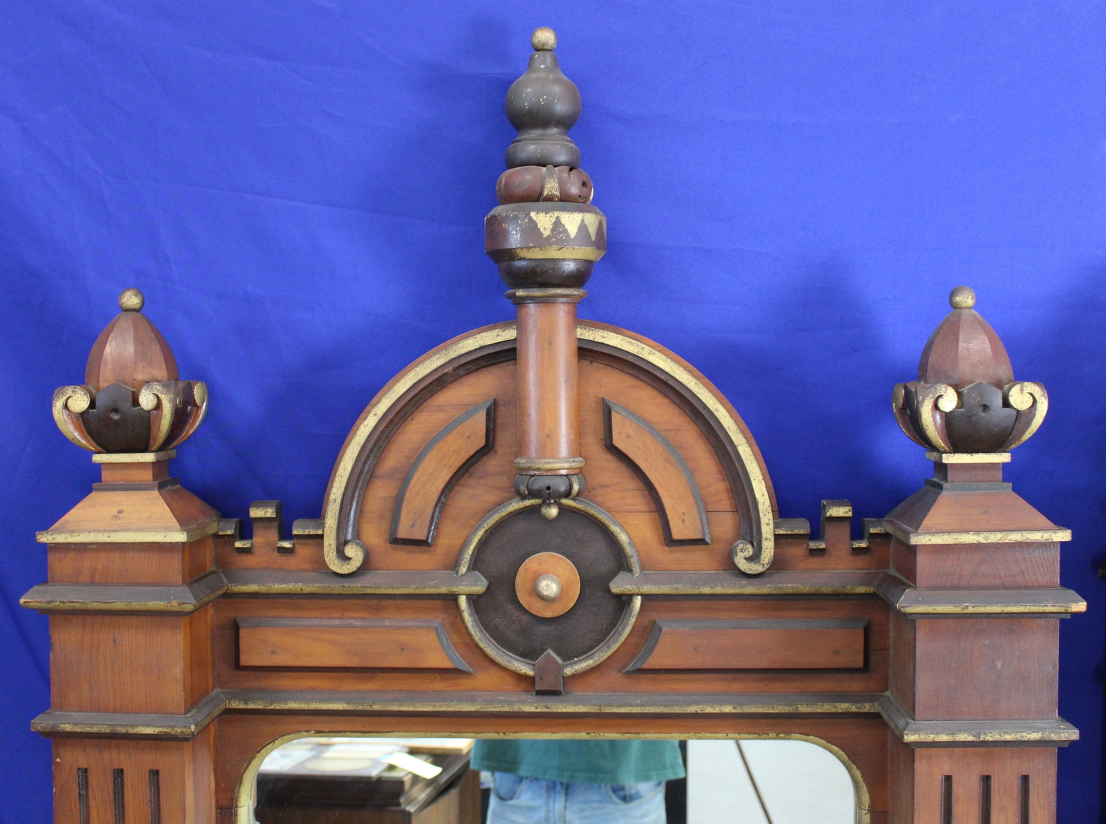 Pair of Large Renaissance Revival Carved Wood Mirrors - 3