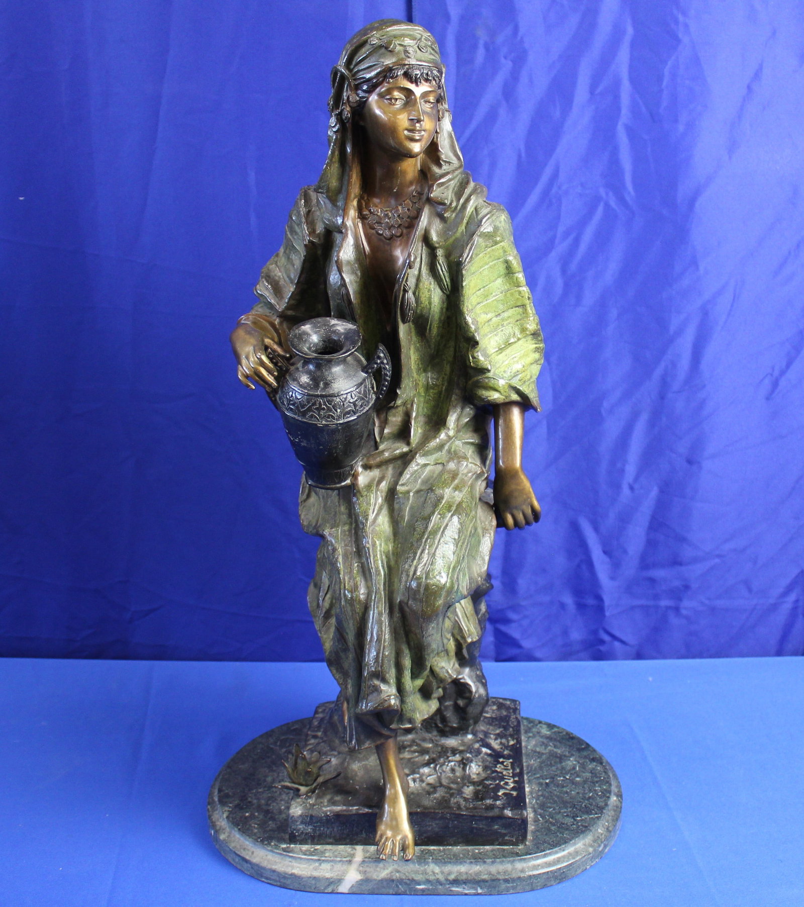 After Anatole Jean Guellot Bronze Rebecca Statue (1 of 7)