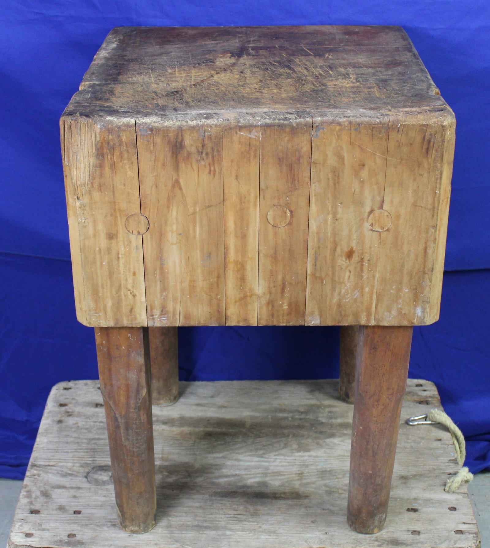 Square Butcher Block Table (1 of 8)