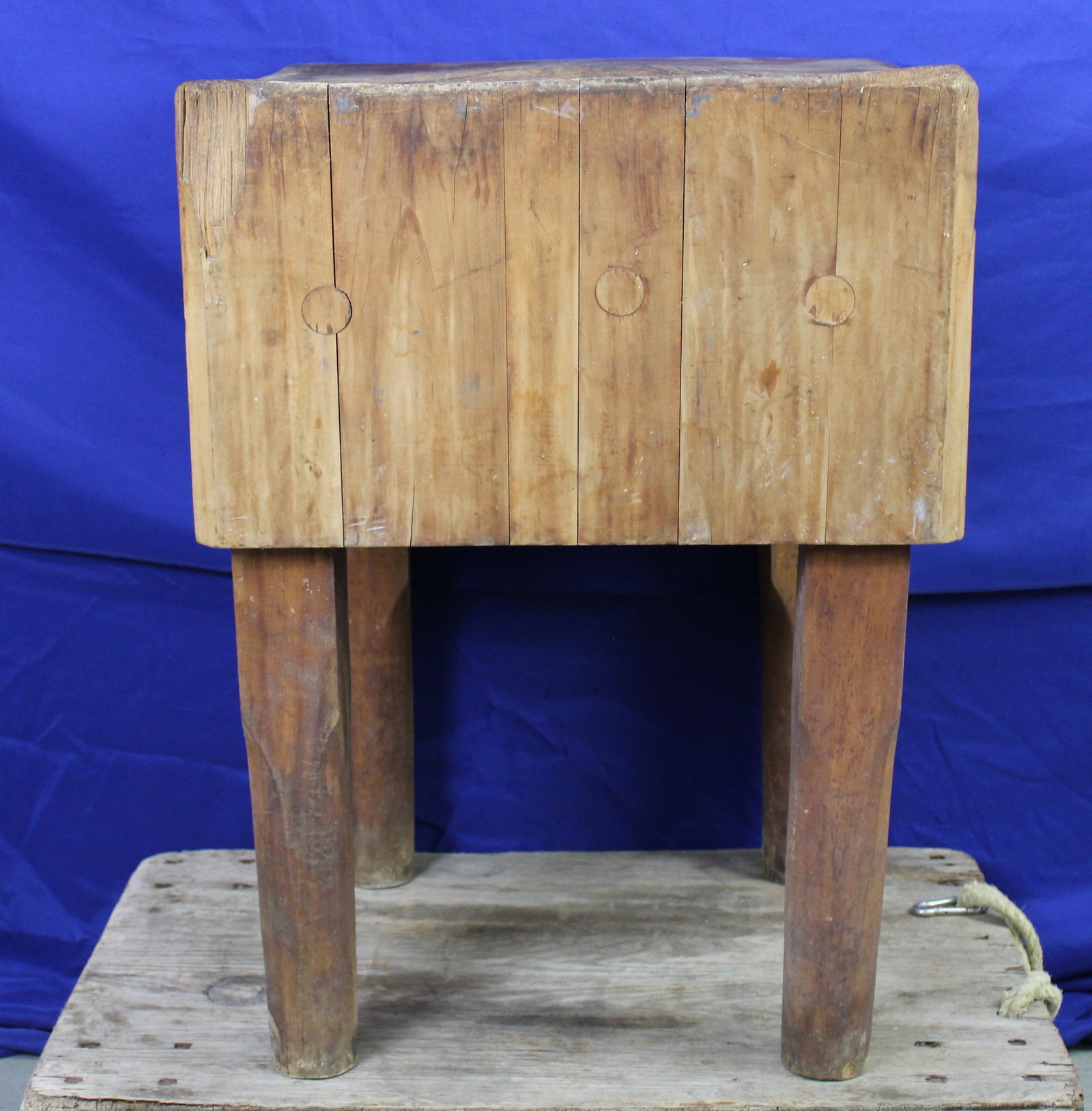 Square Butcher Block Table - 2