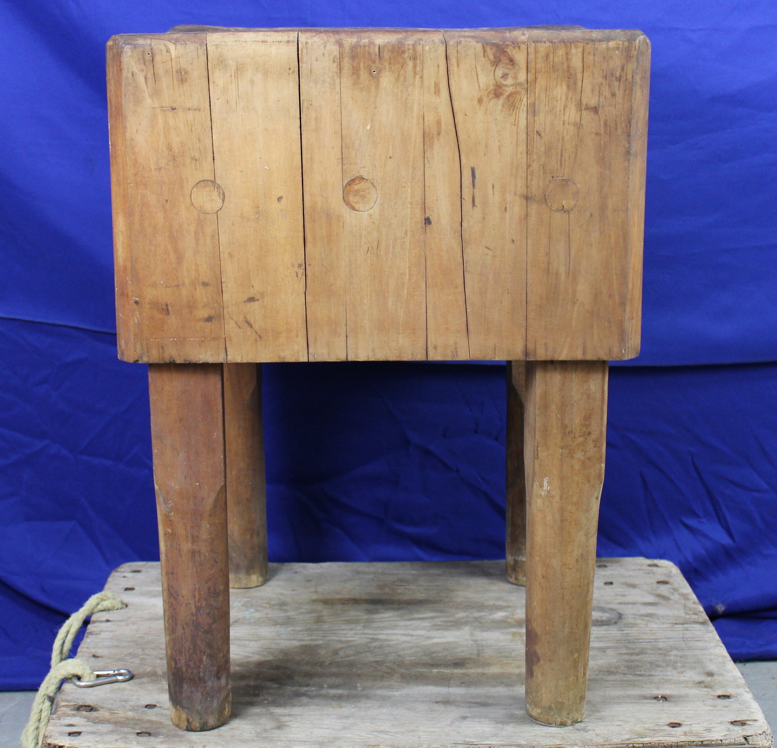 Square Butcher Block Table - 4