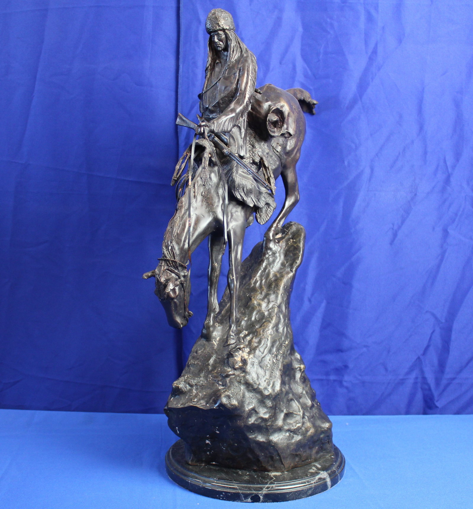 After Frederic Remington Large Mountain Man Statue (1 of 8)