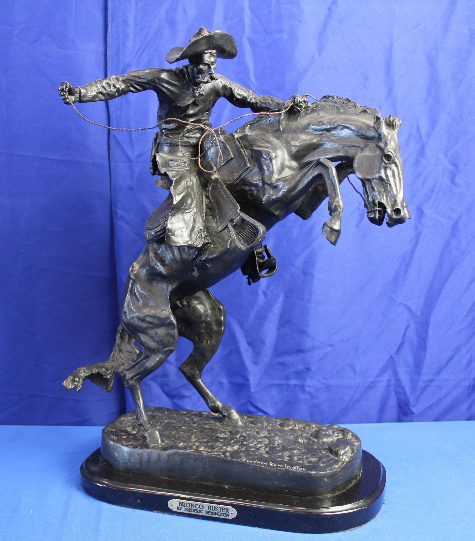 After Frederic Remington Large Bronco Buster Statue (1 of 8)