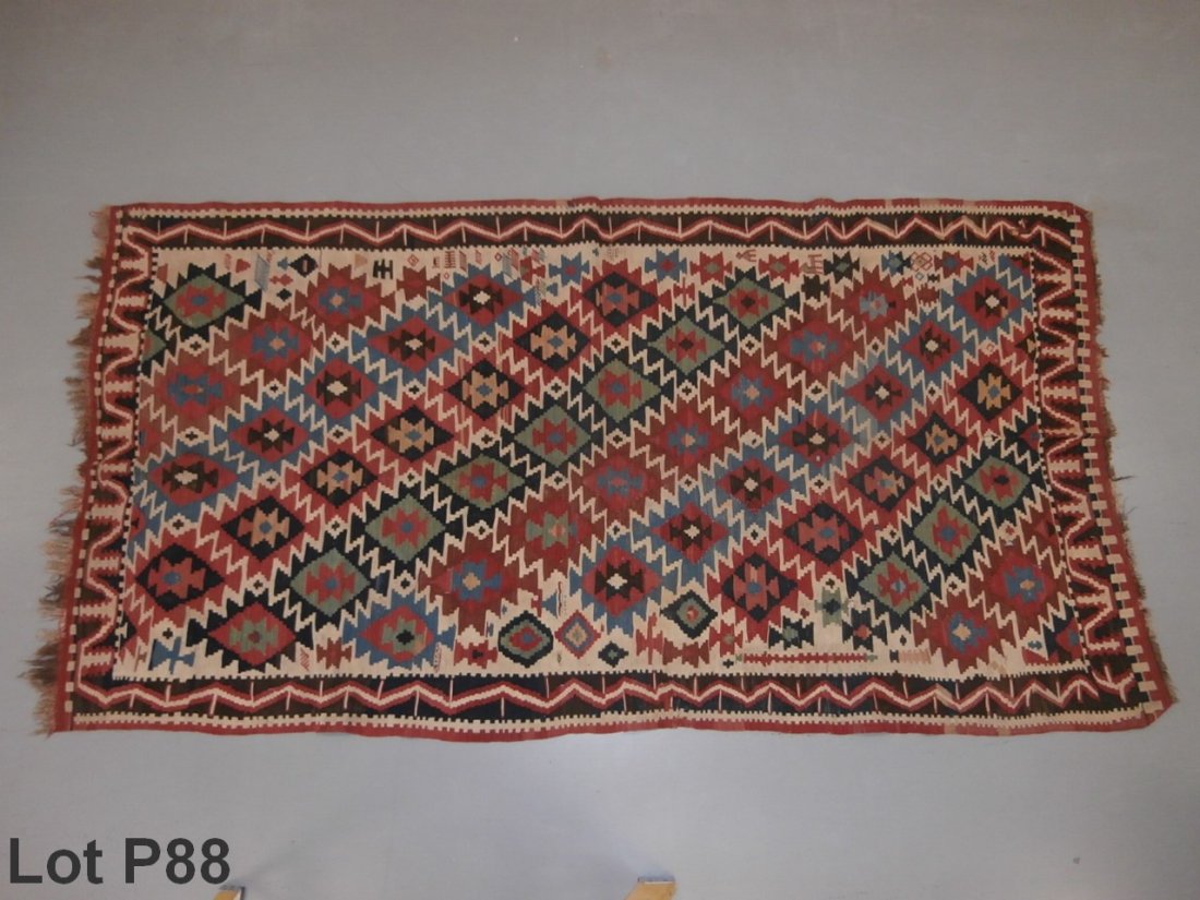 American Indian Rug: American Indian Rug as found. Estate fresh. 8' 9" X 4' 8".