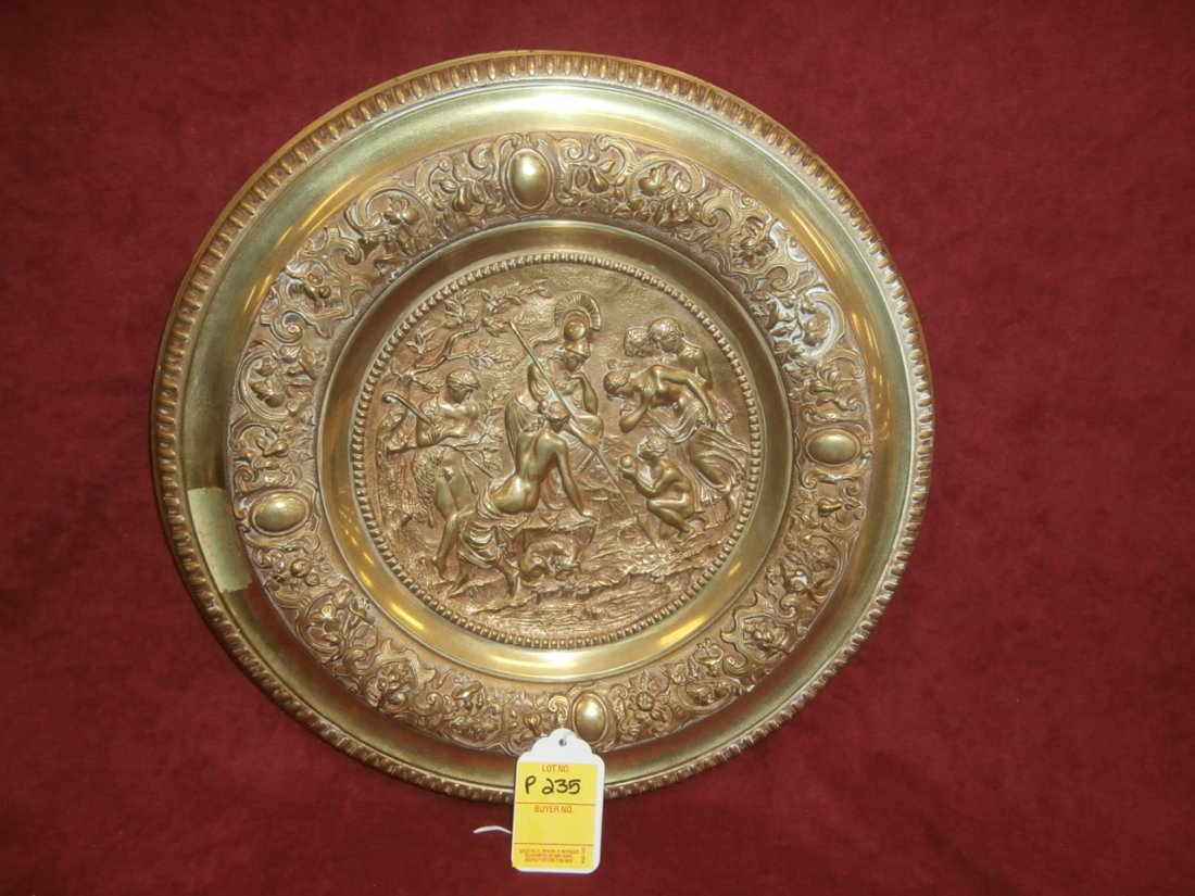 Brass Charger: Brass charger 15" diameter