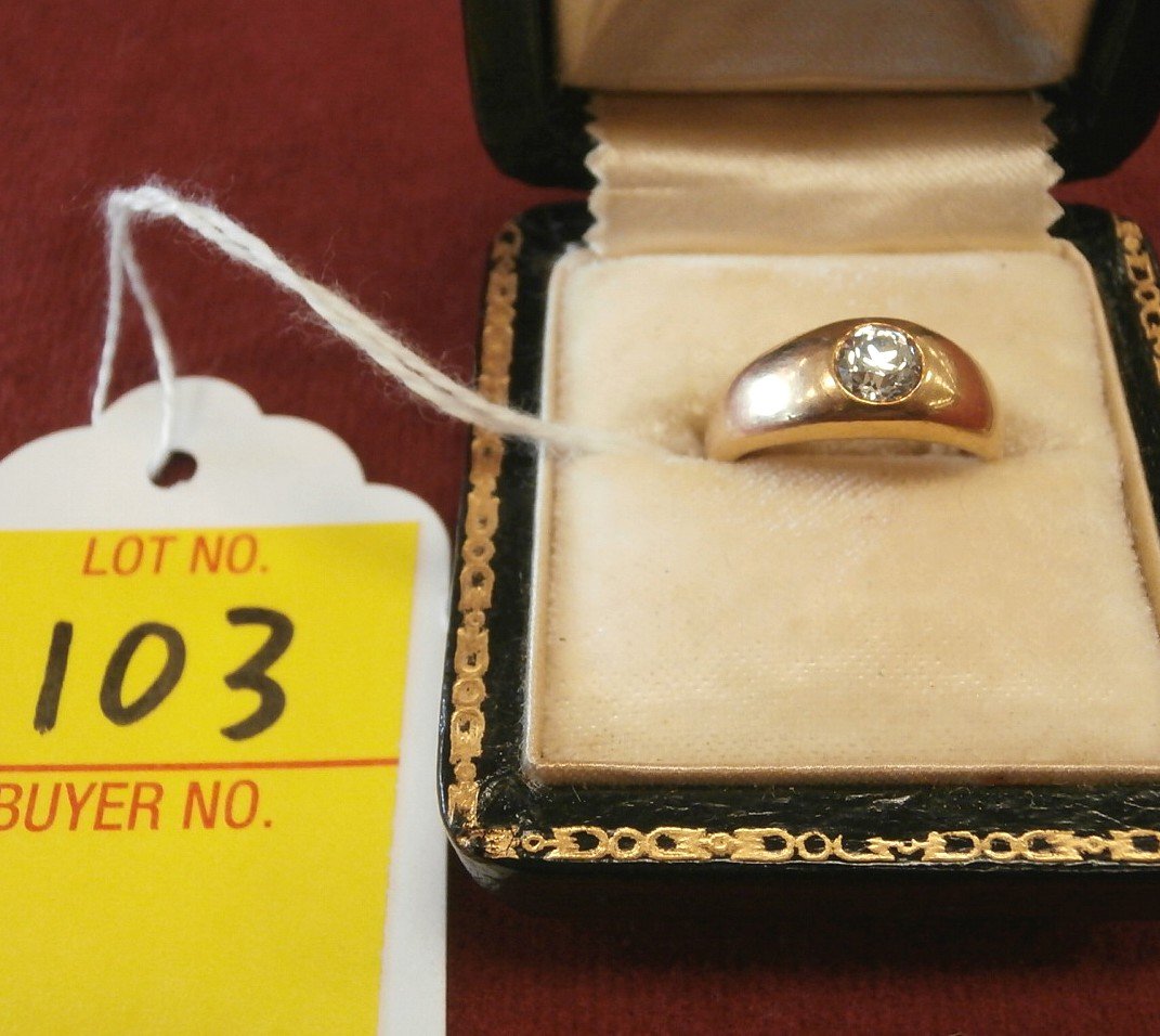 14Kt Yellow Gold 1/2ct Diamond Ring: 14Kt Yellow Gold 1/2ct Diamond Ring 4.1 Dwt Size 4 3/4