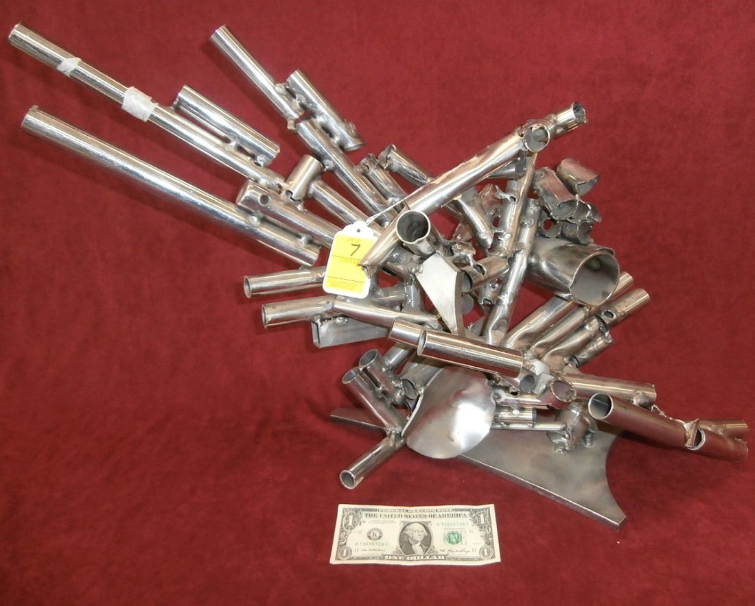 Albert Feraud Metal Sculpture Signed 18" Tall: Albert Feraud Metal Sculpture Signed 18" Tall x 26" Wide x 11" Deep has tape and/or residue