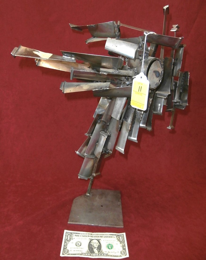 Michel Guino Signed Metal Sculpture  22" Tall (1 of 5)