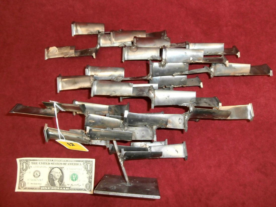 Michel Guino Signed Metal Sculpture  13" Tall (1 of 2)