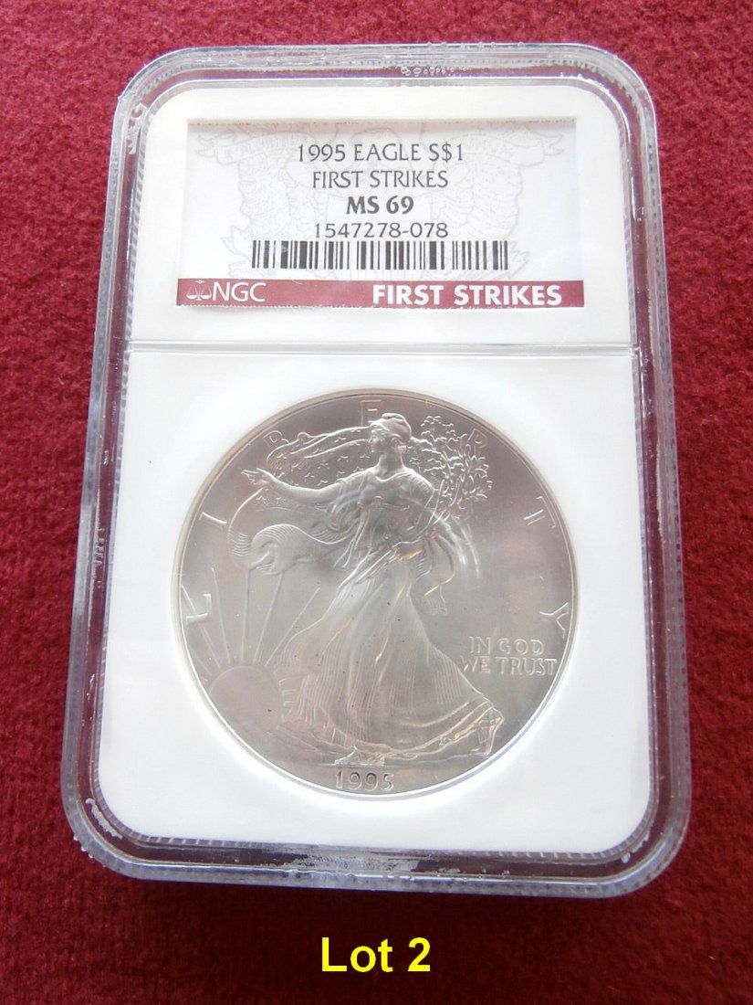 1995 Silver Eagle  NGC MS 69  First Strike (1 of 2)