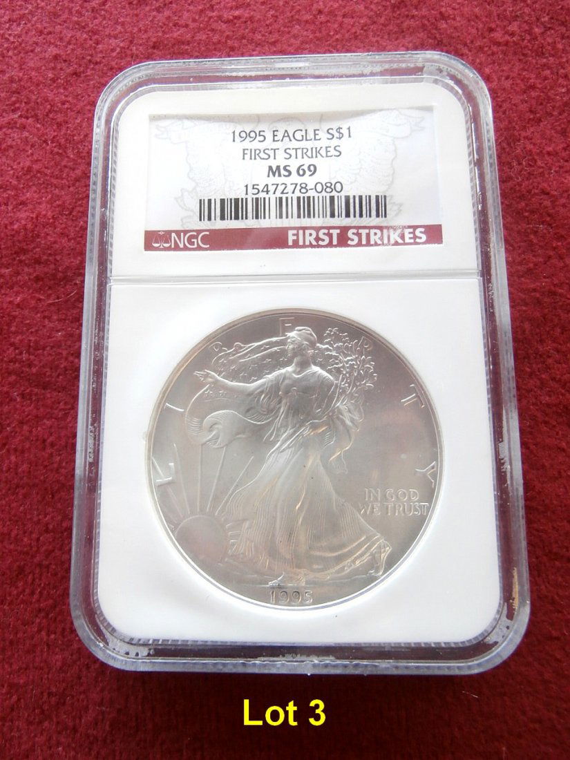 1995 Silver Eagle  NGC MS 69  First Strike (1 of 2)
