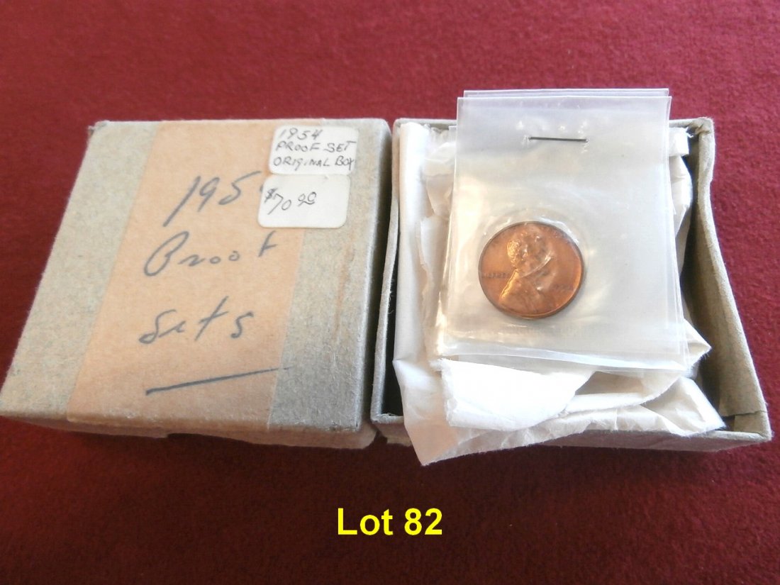 1954 Proof Set in the original cardboard box (1 of 8)