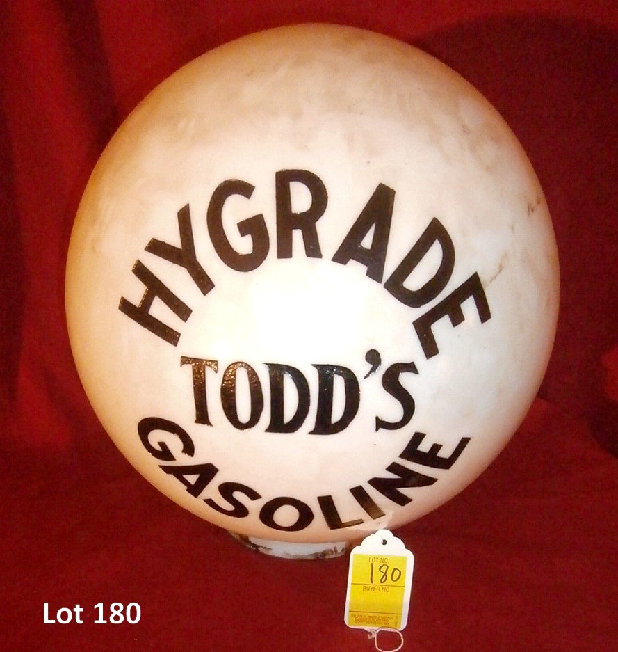 Original Todd'S Hygrade Gasoline Gas Globe (1 of 3)
