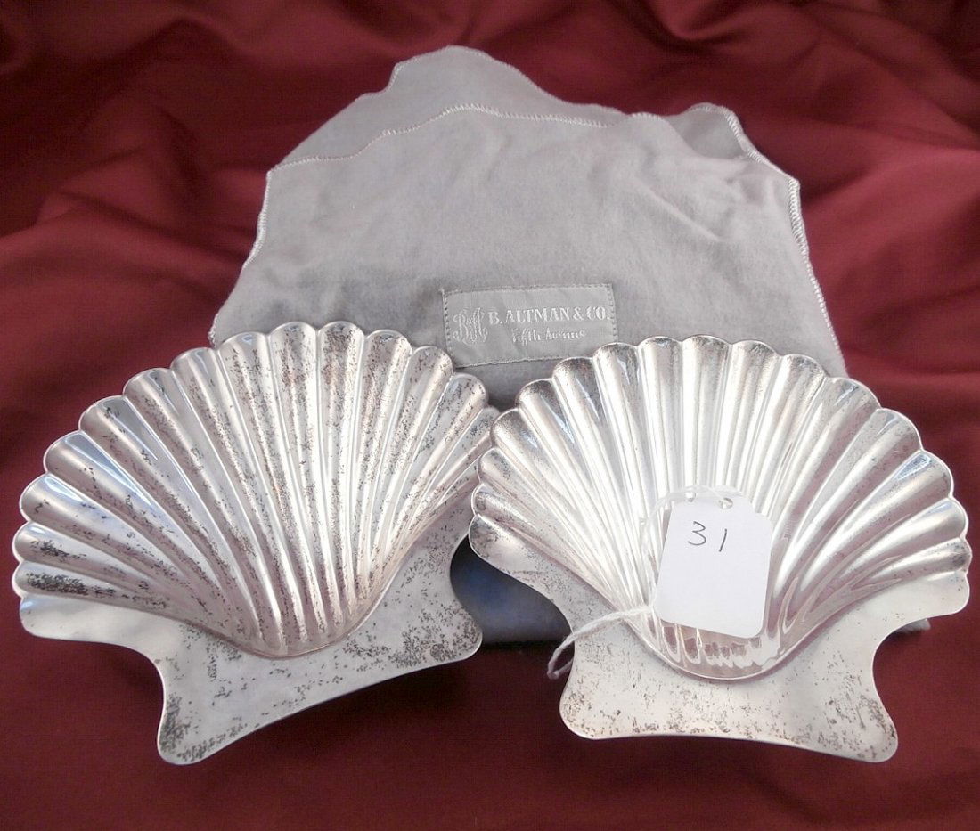 Pair of Cartier Sterling Silver Shell Bowls (1 of 5)