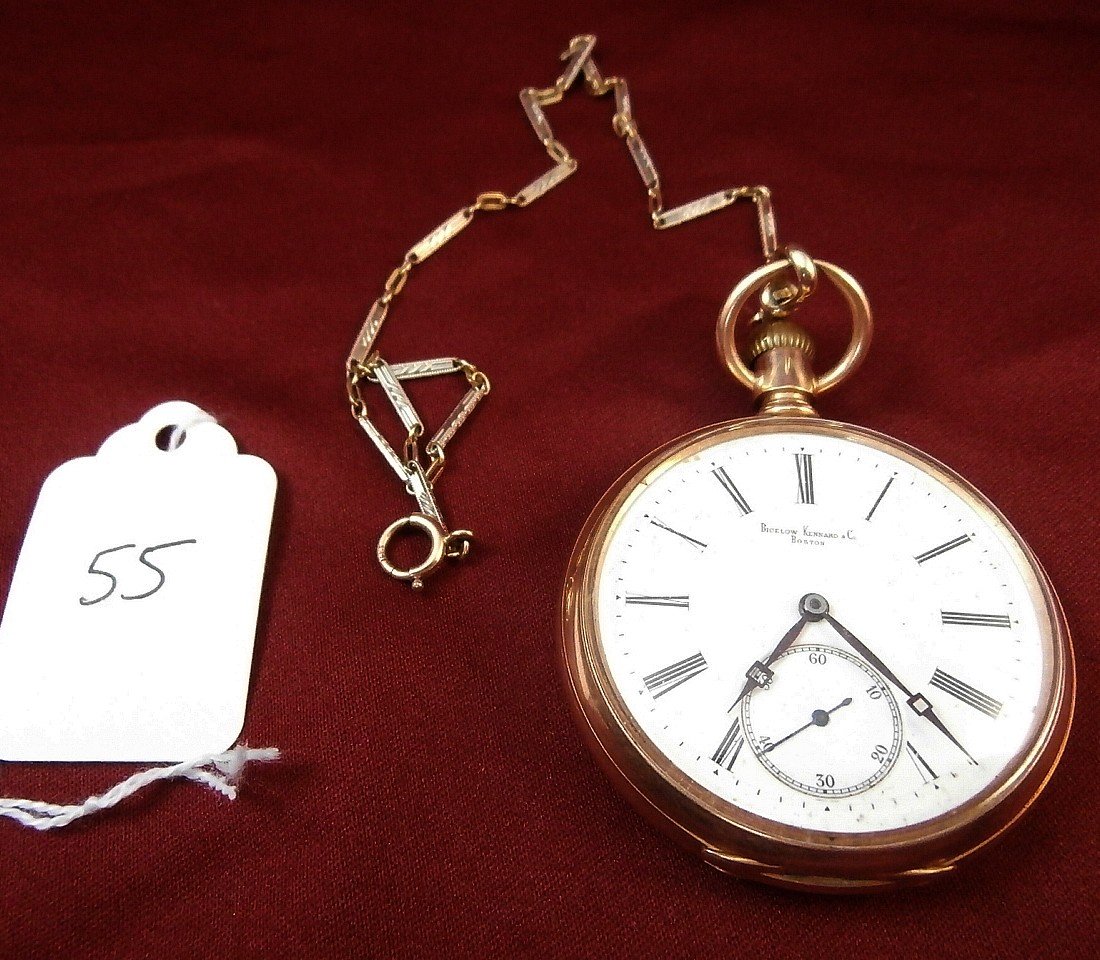 Bigelow Kennard Boston 14K Pocket Watch and Fob (1 of 7)