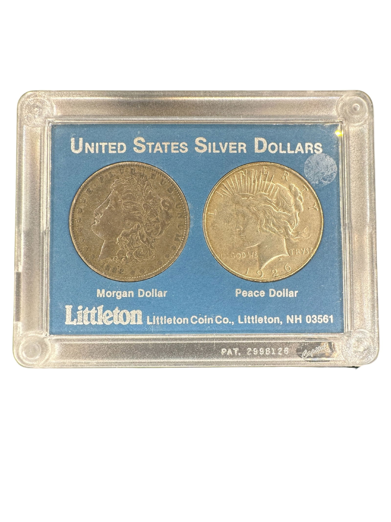 Silver Dollar Set 1888 Morgan & 1926 $1 90% Silver Coin Pair Littleton Coin (1 of 2)