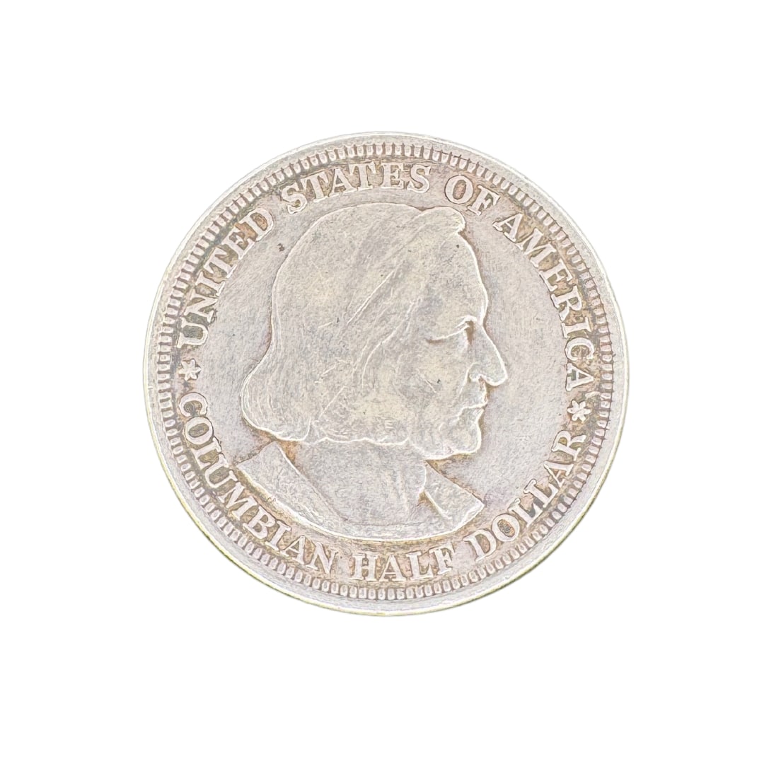 1893 50c Columbian Expo Chicago World's Fair 90% Silver Commemoritive Half Dollar (1 of 2)