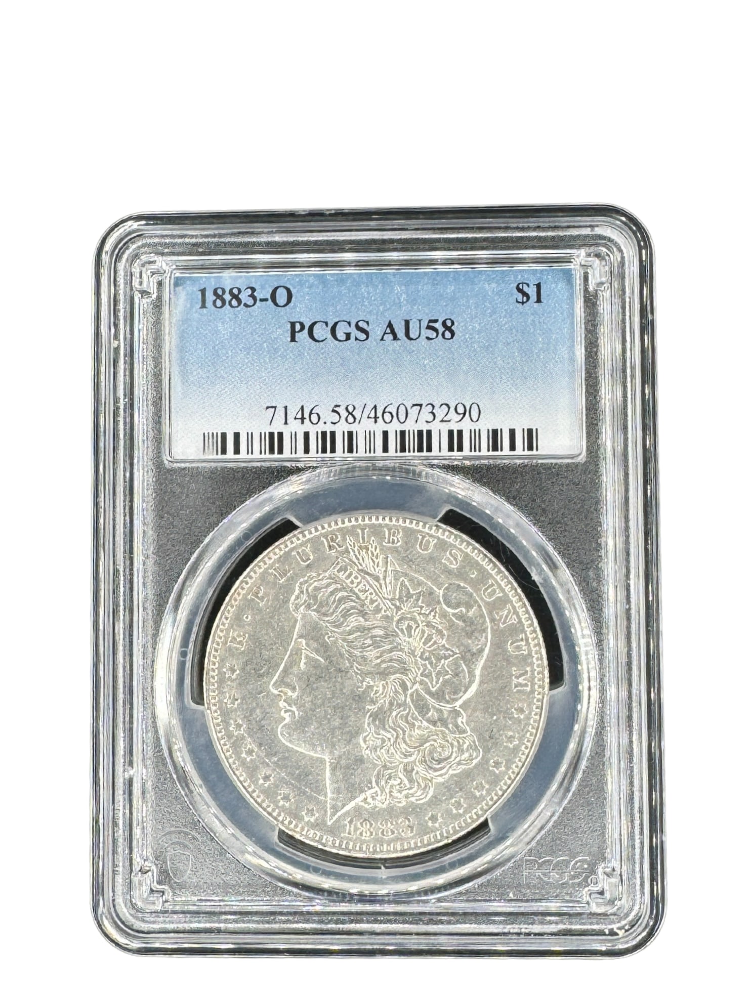 PCGS AU58 1883-O $1 Morgan Silver Dollar (1 of 2)