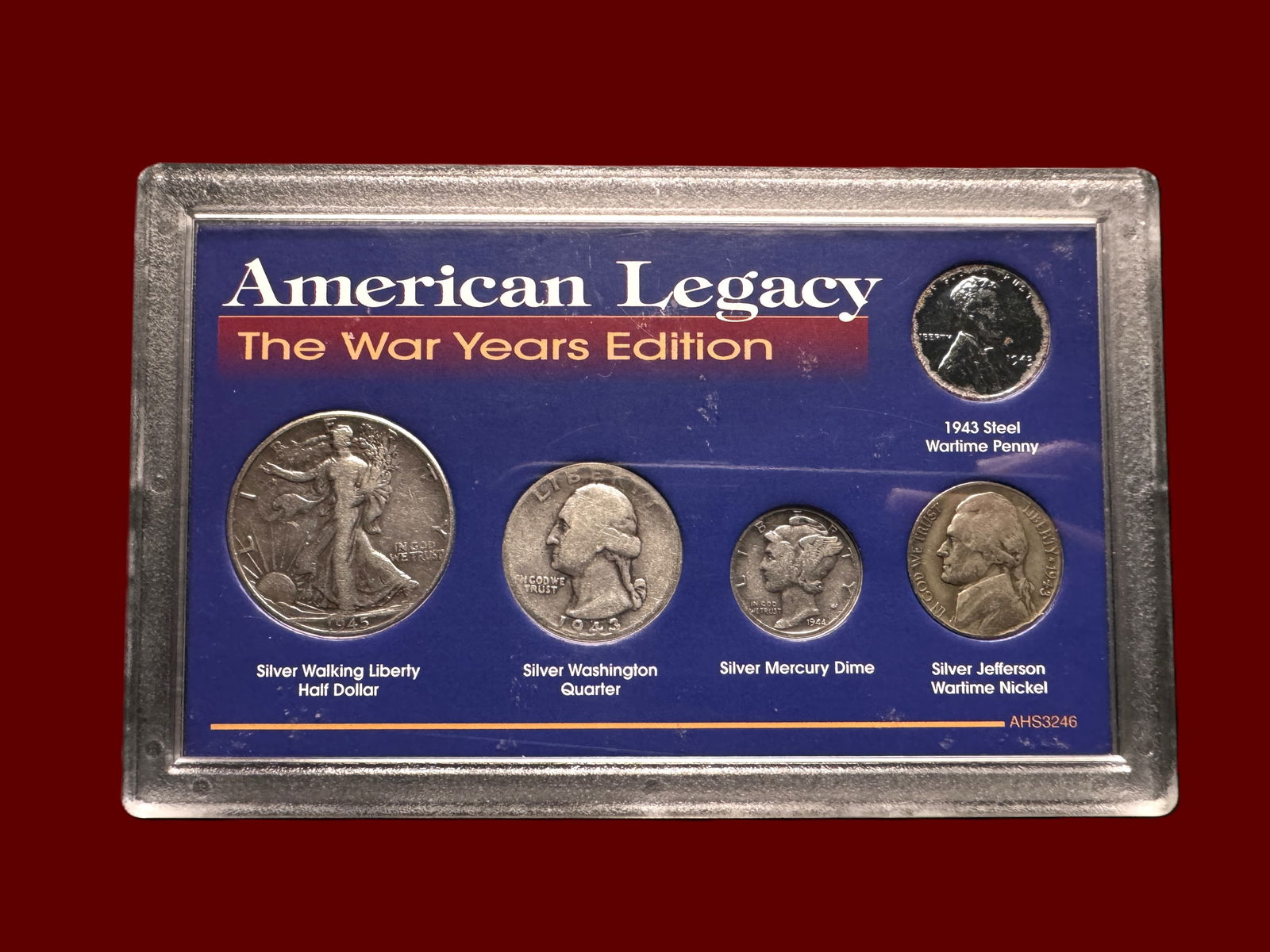 American Legacy The War Years Edition Five WW2 Era Coins Three 90% Silver Coins & One 40% War Nickel (1 of 2)