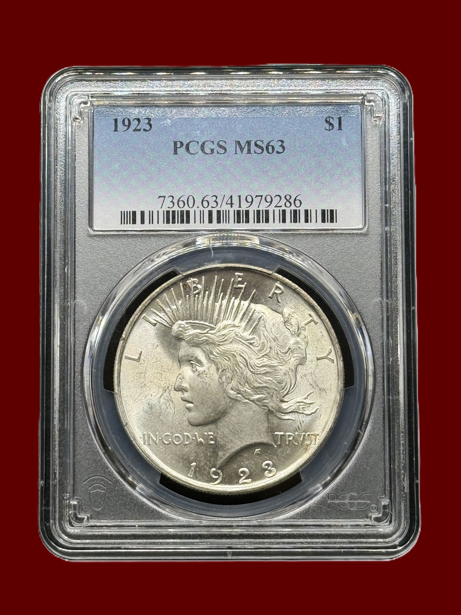 PCGS MS63 1923 Peace Dollar Philadelphia Mint (1 of 2)