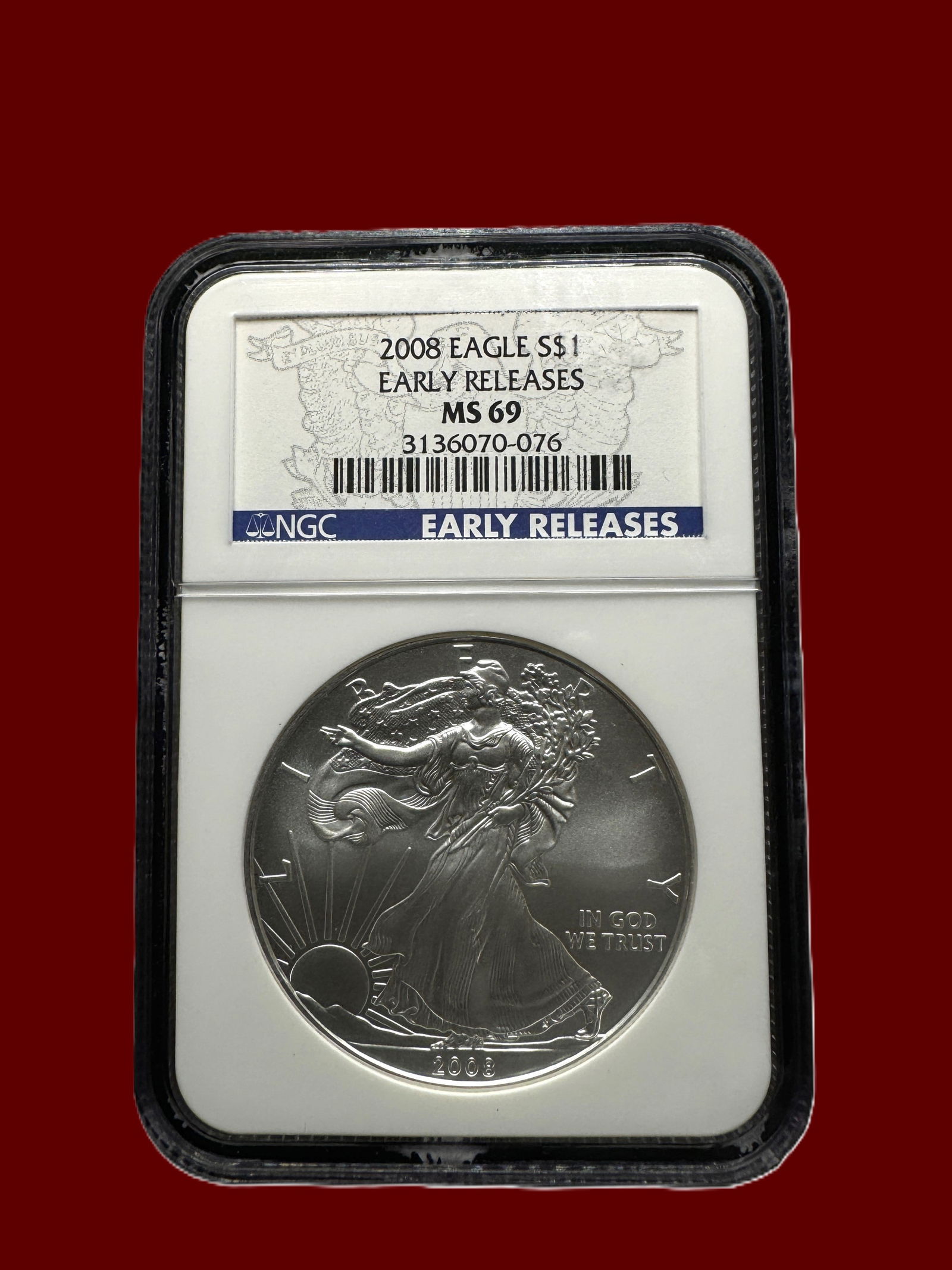 NGC MS69 2008 P Silver Eagle Early Releases (1 of 2)