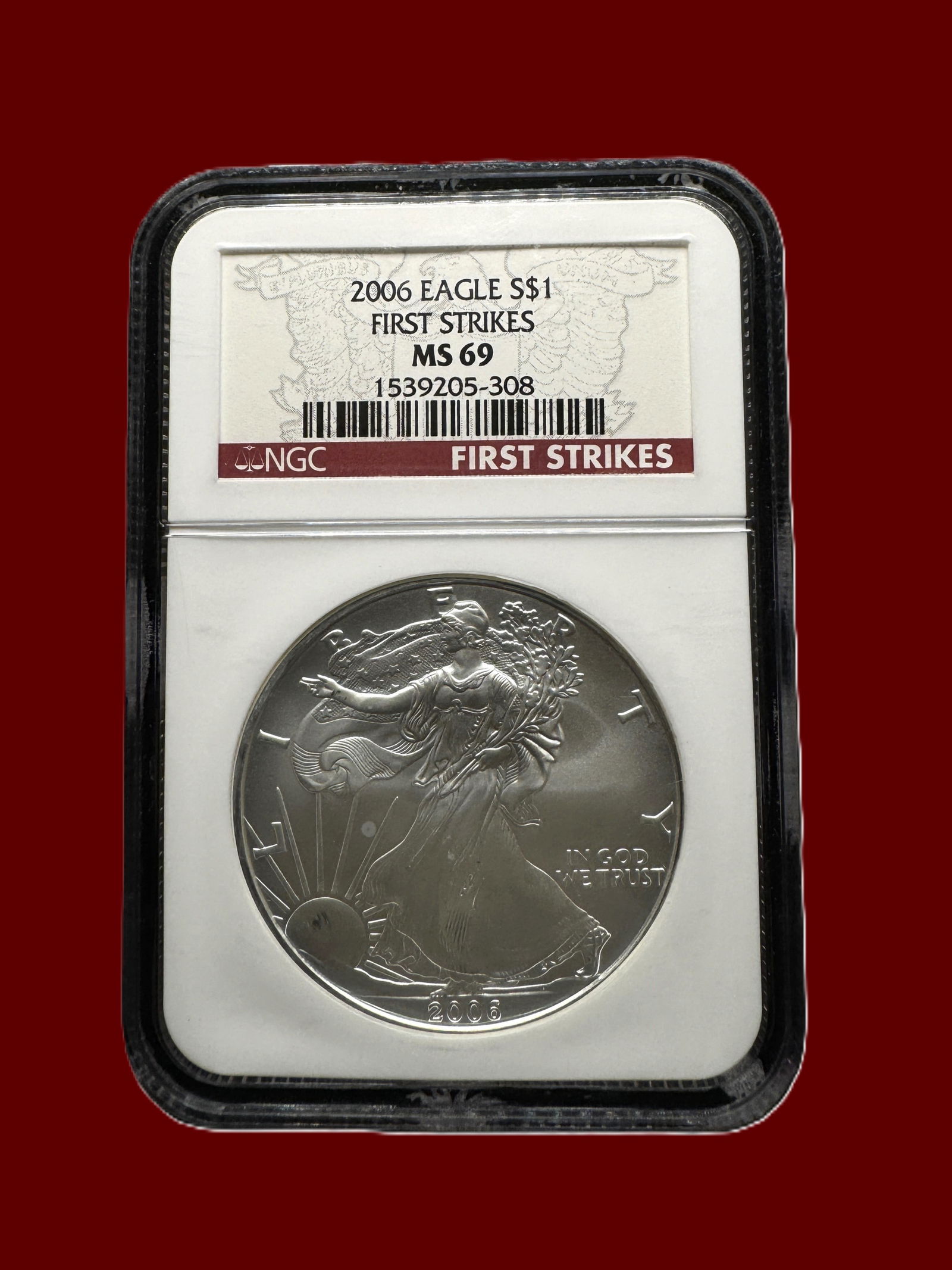 NGC MS69 2006 Silver Eagle S$1 First Strikes (1 of 2)