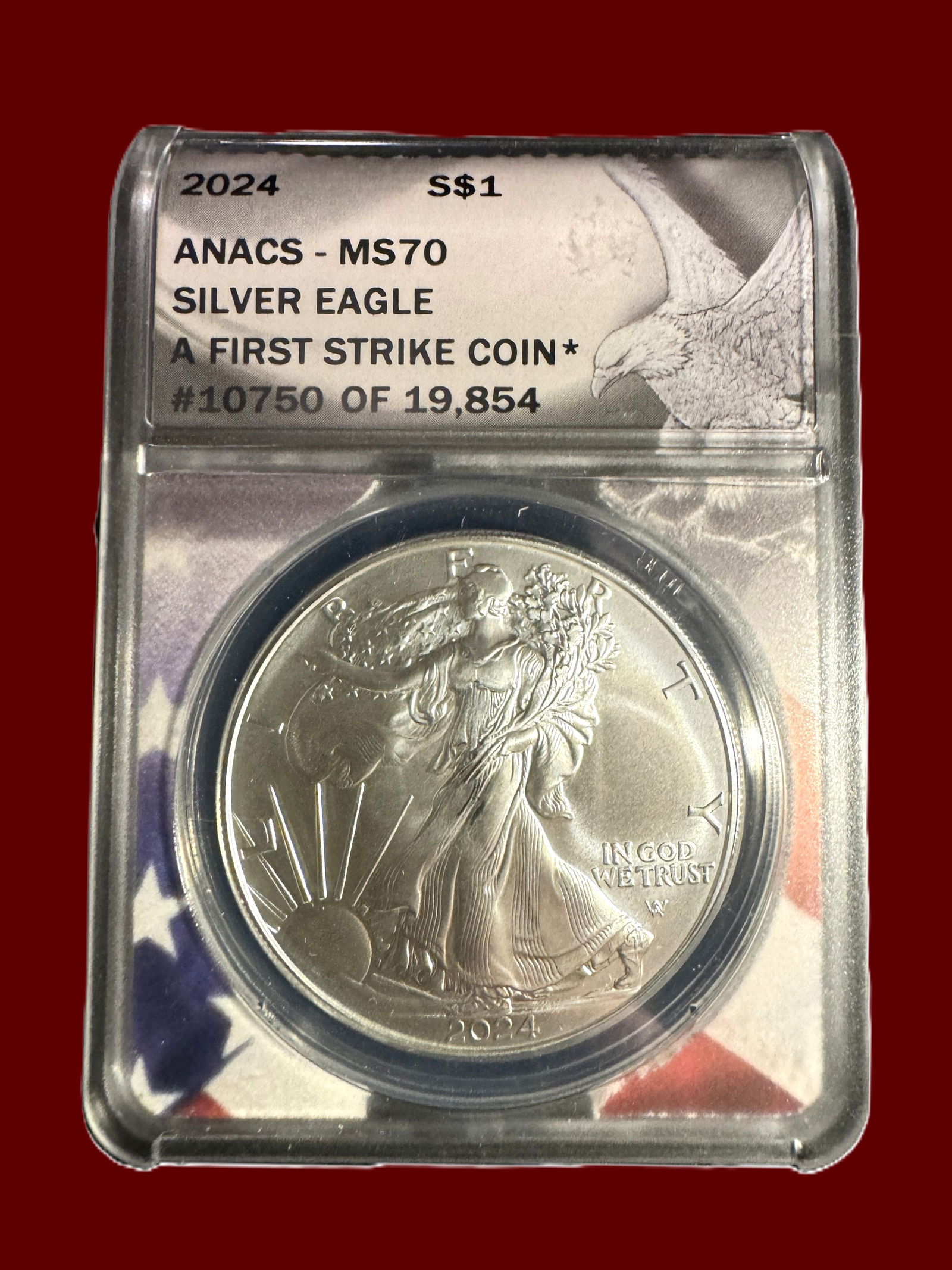 ANACS MS70 2024 W Silver Eagle First Strike 10,750 of 19,854 (1 of 2)