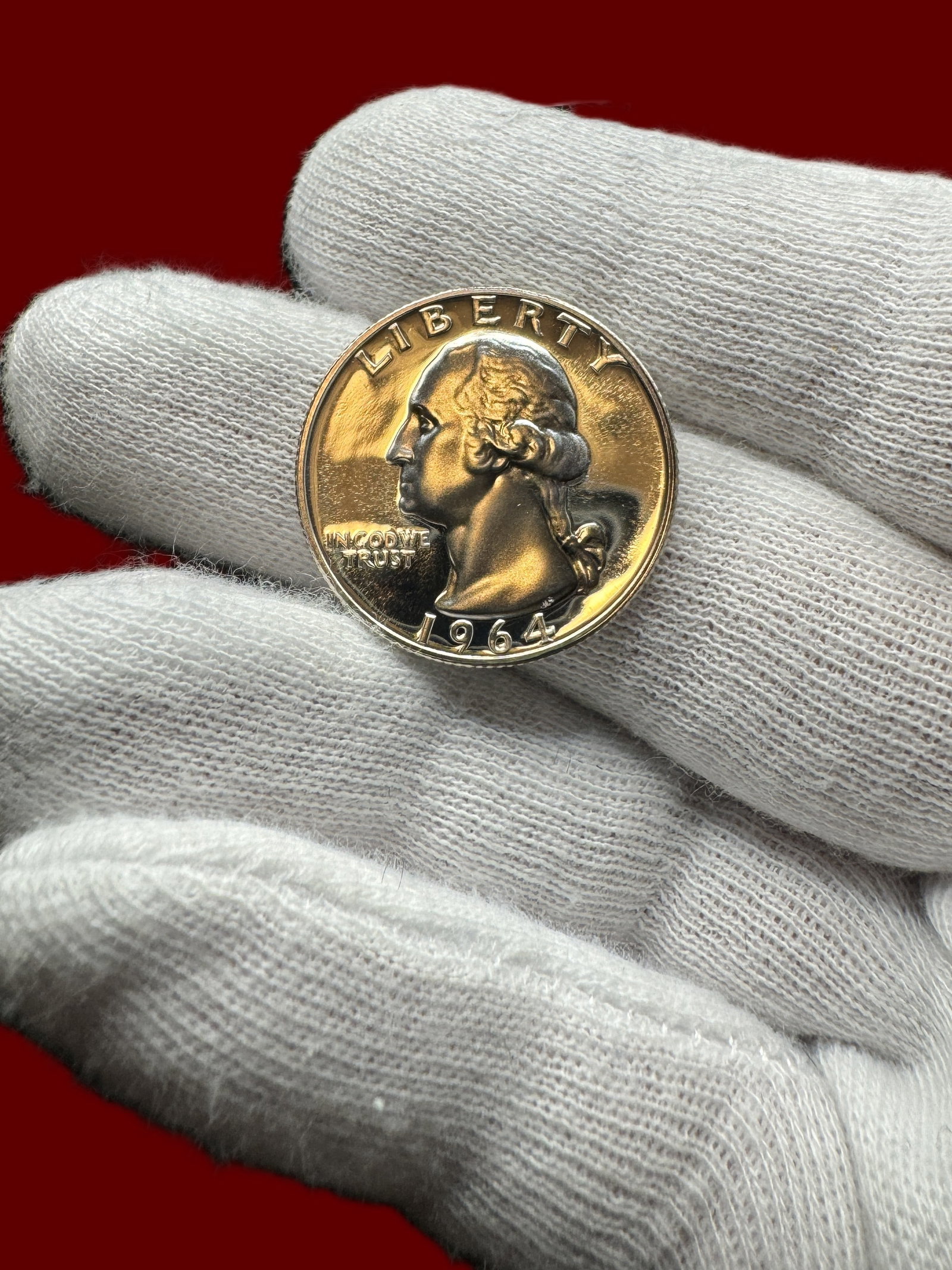 1964 25c Washington Silver Quarter Proof Like (1 of 3)