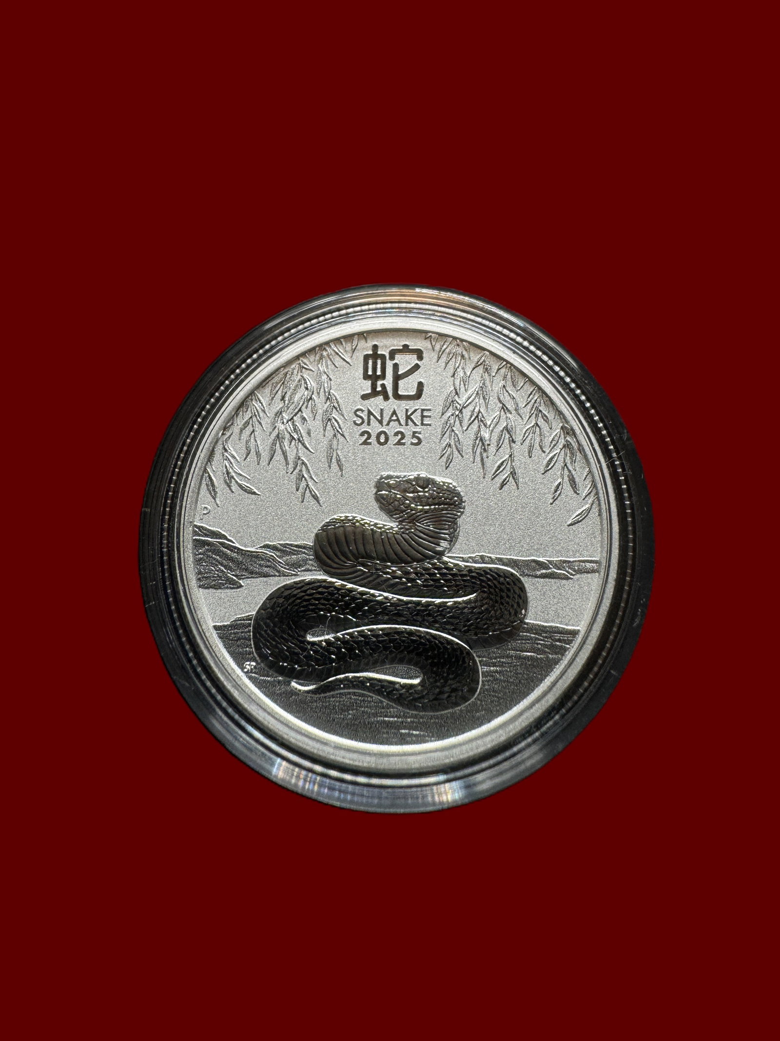 2025 Australian Lunar Silver Snake Series III 1/2 oz Silver 50c: 0.9999 Fine Silver featuring King Charles on the Obverse