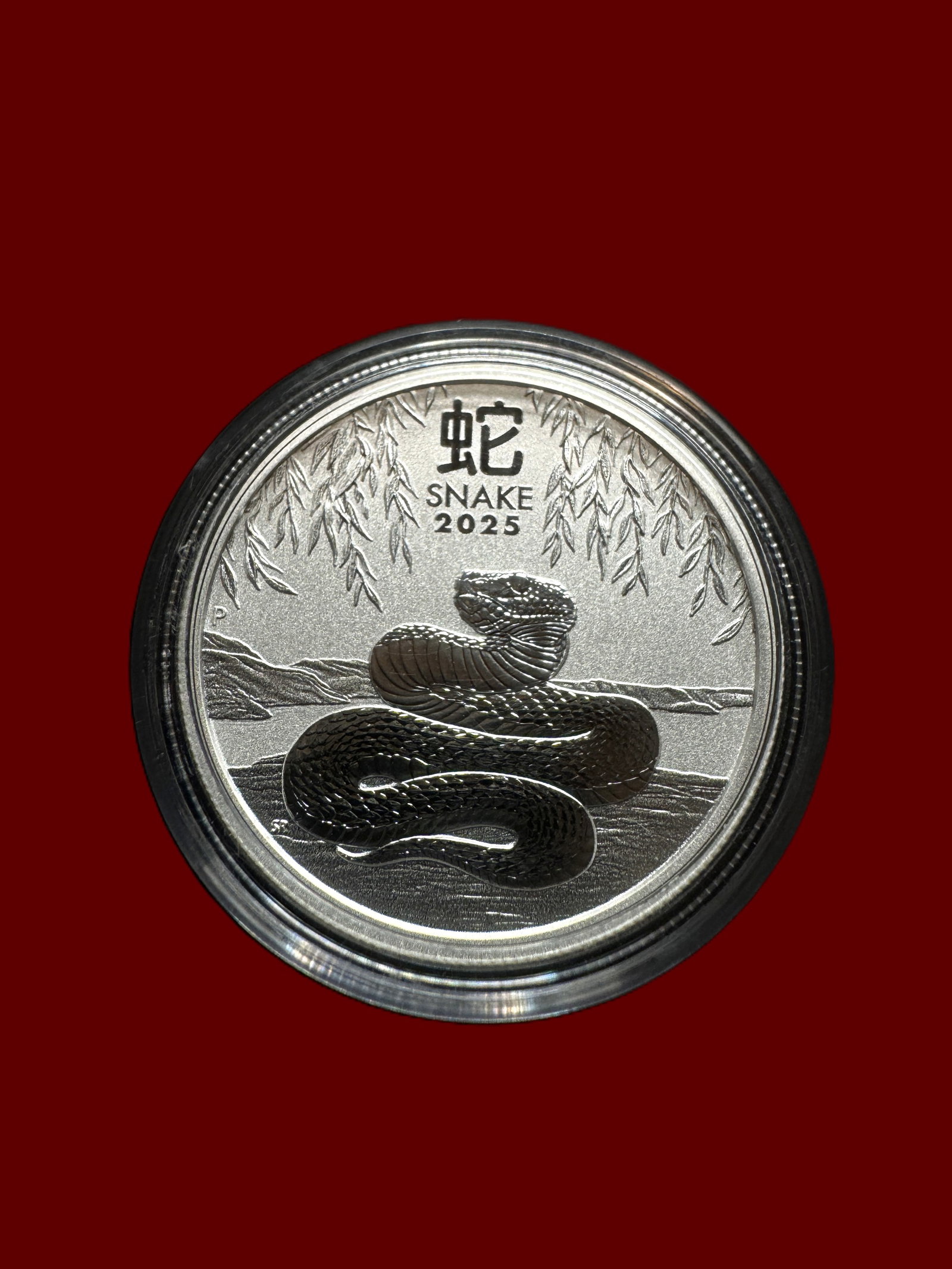 2025 Australian Lunar Silver Snake Series III 1/2 oz Silver 50c: 0.9999 Fine Silver featuring King Charles on the Obverse