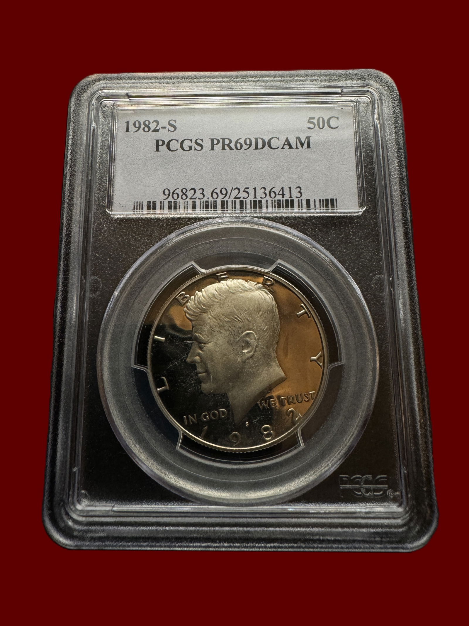 PCGS PR69DCAM 1982 S 50c Kennedy Half Dollar Proof (1 of 3)