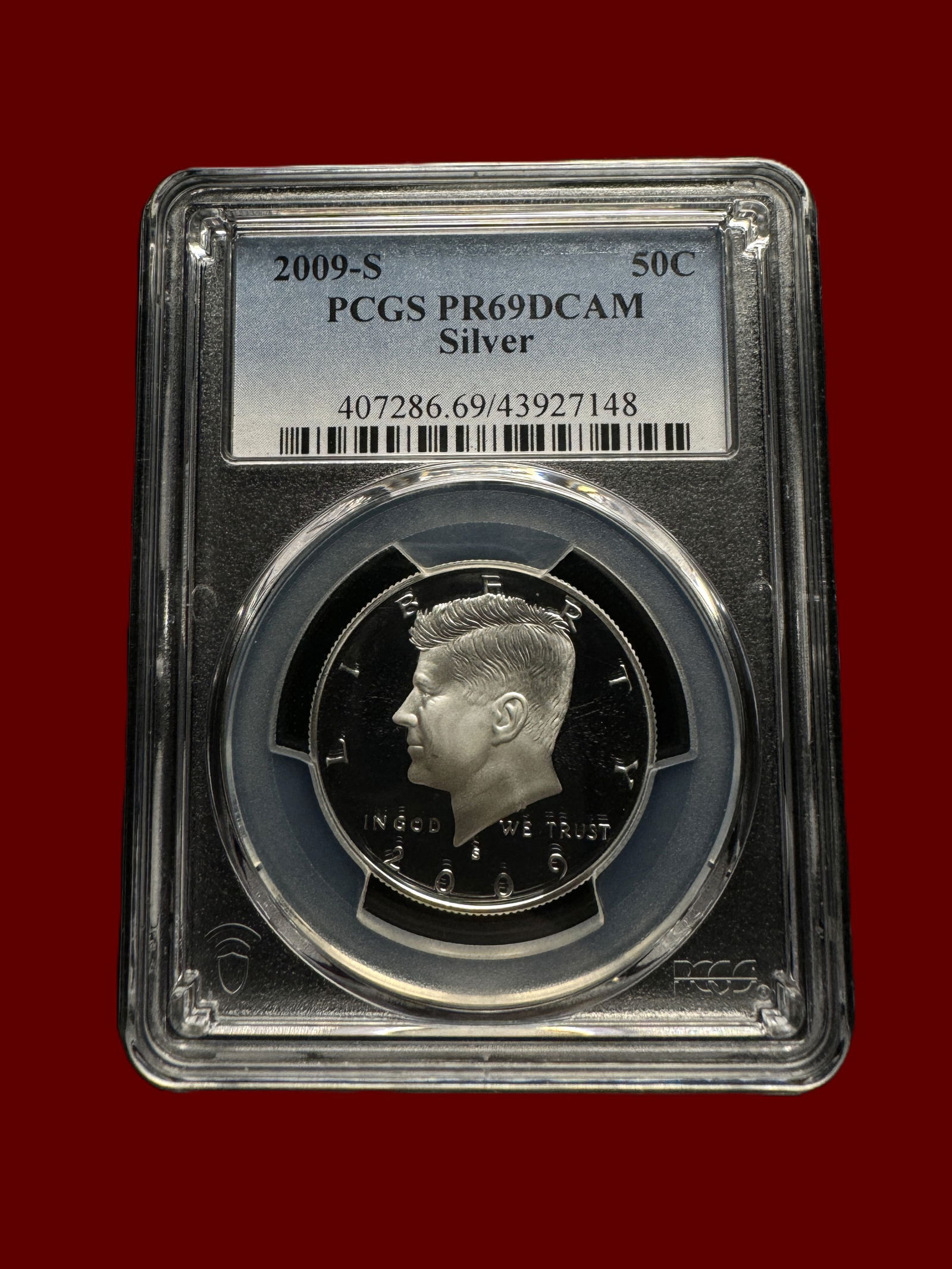 PCGS PR69DCAM 2009 S 50c Kennedy Silver Half Dollar Proof (1 of 3)