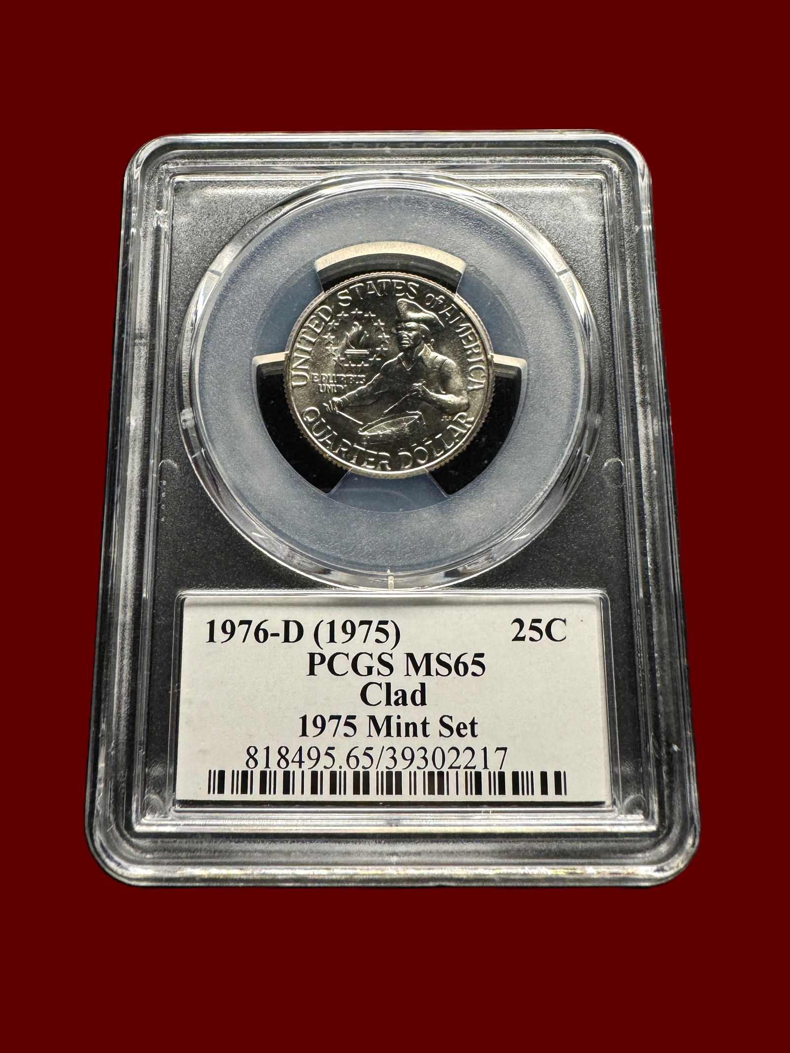 "1975 The Lost Year" PCGS MS65 1976-D (1975) 25c Clad 1975 Mint Set Bicentennial Quarter (1 of 3)