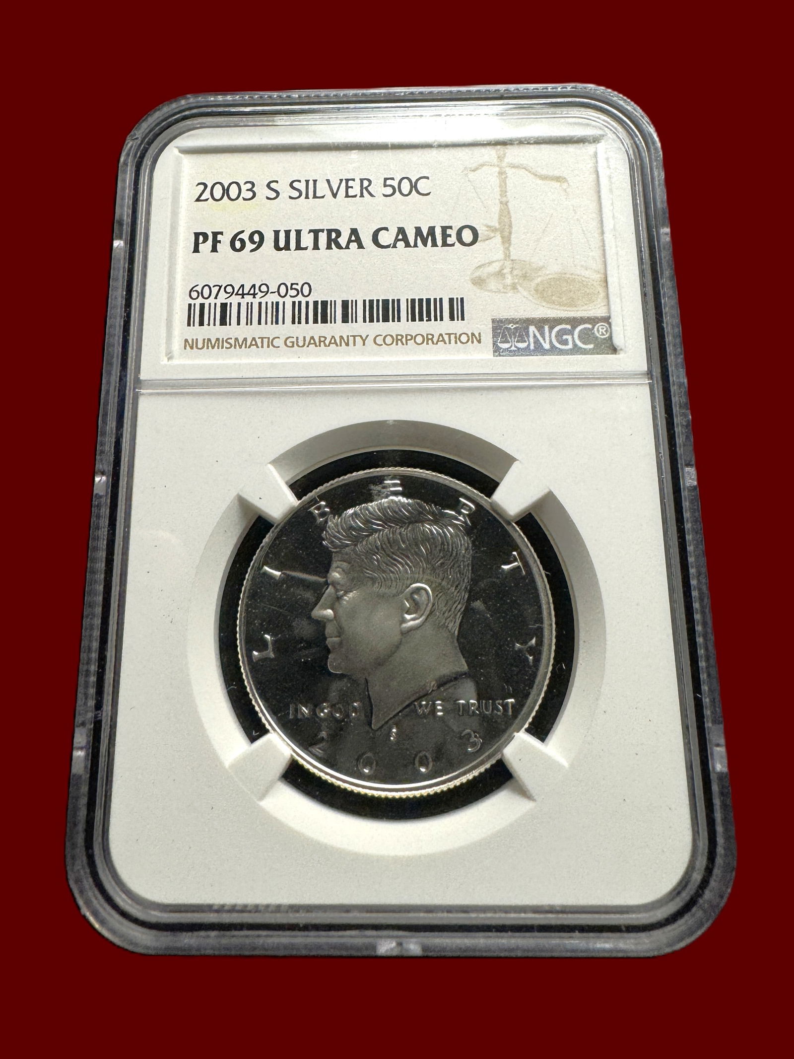 NGC PF69 Ultra Cameo 2003 S Silver Kennedy Half Dollar Proof (1 of 3)