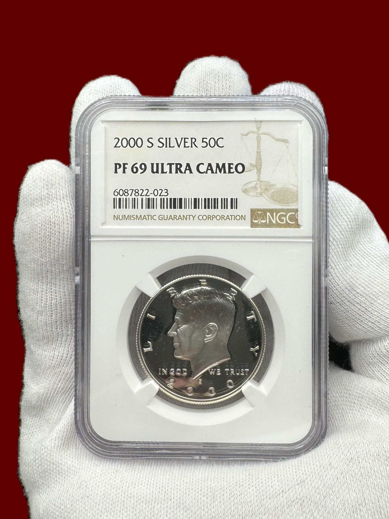 NGC PF69 Ultra Cameo 2000 S 50c Kennedy Silver Half Dollar Proof (1 of 3)