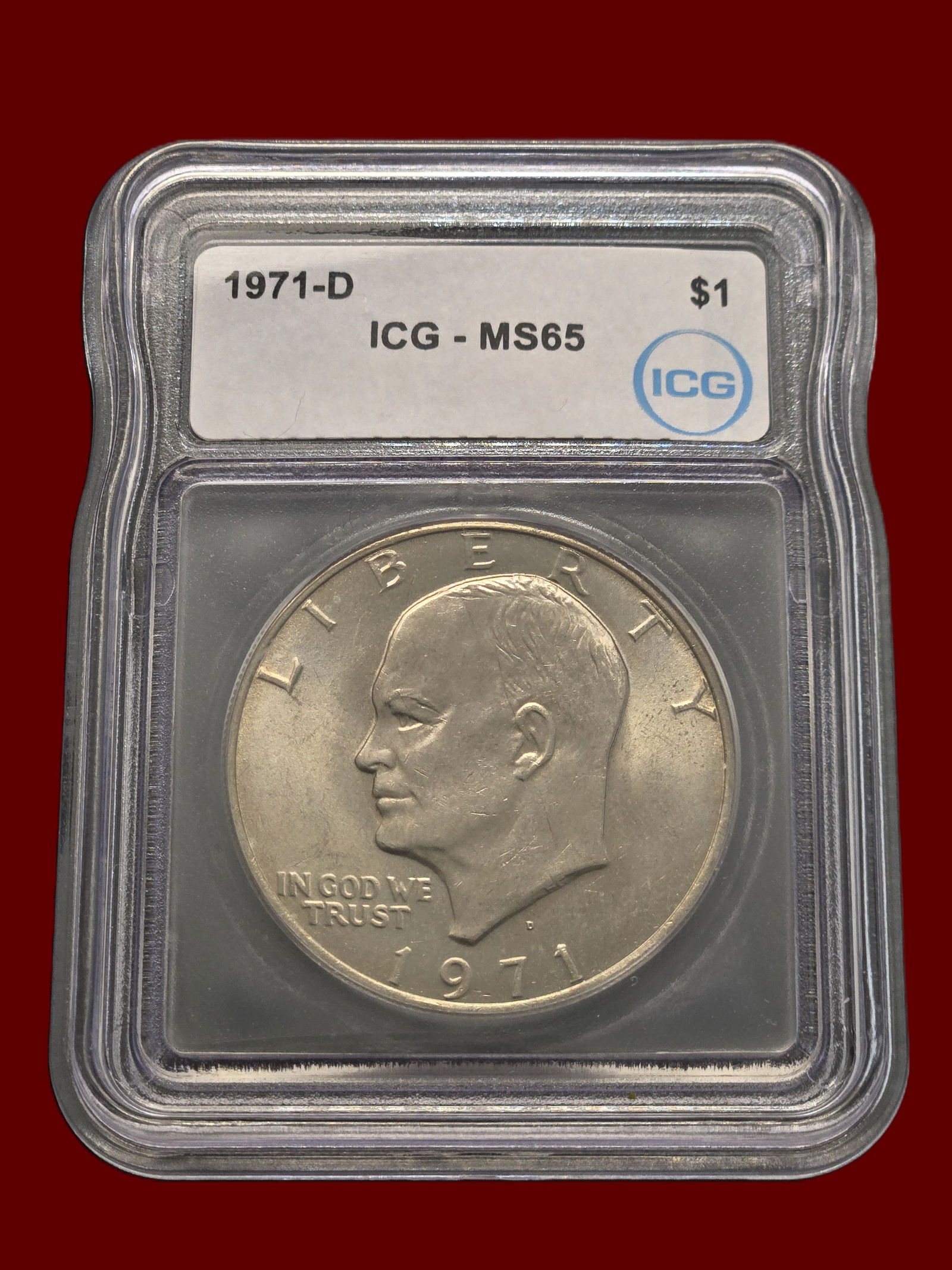 ICG MS65 1971 D $1 Eisenhower "Ike Dollar" (1 of 2)