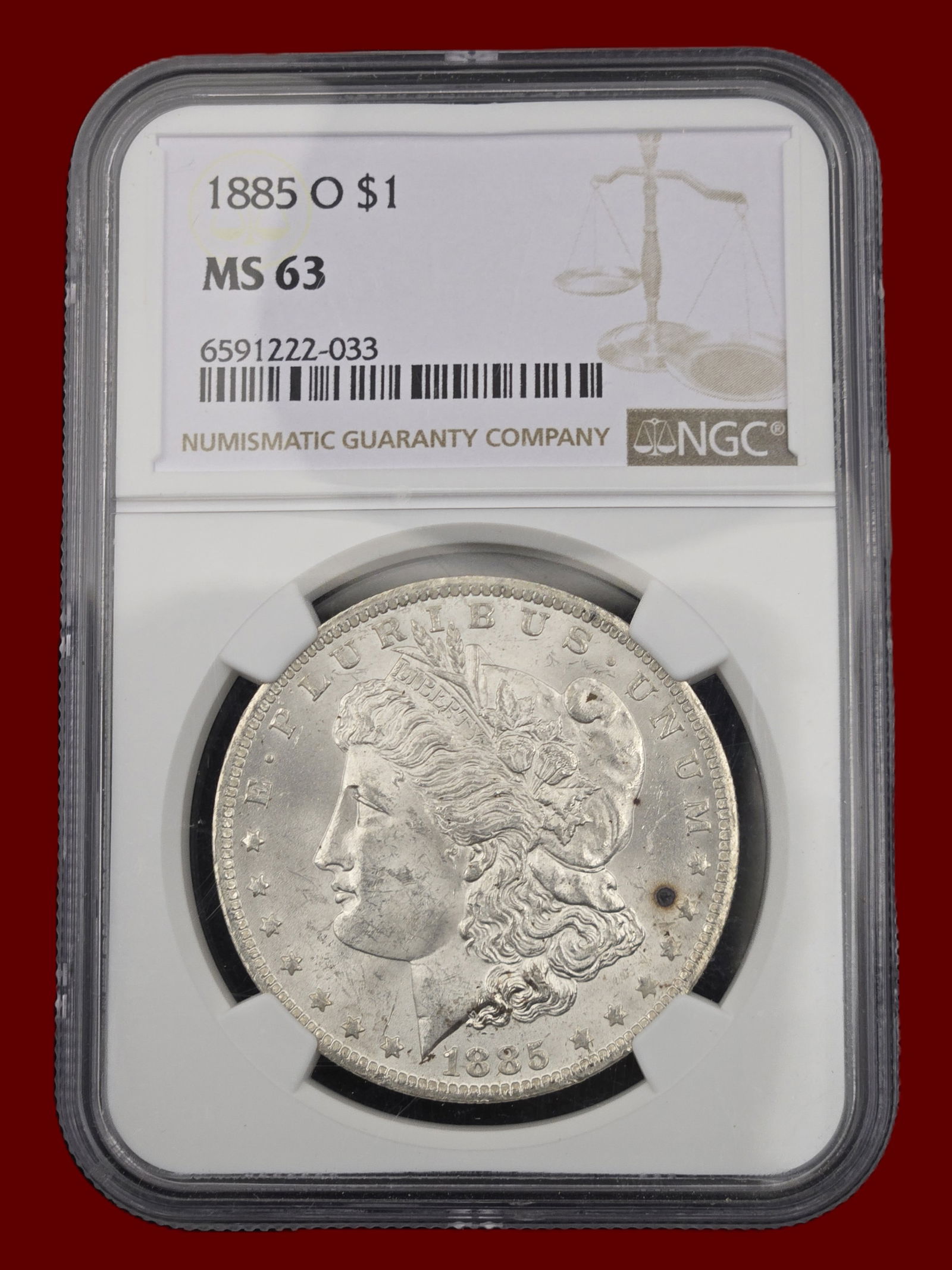 NGC MS63 1885 O $1 Morgan Silver Dollar (1 of 2)