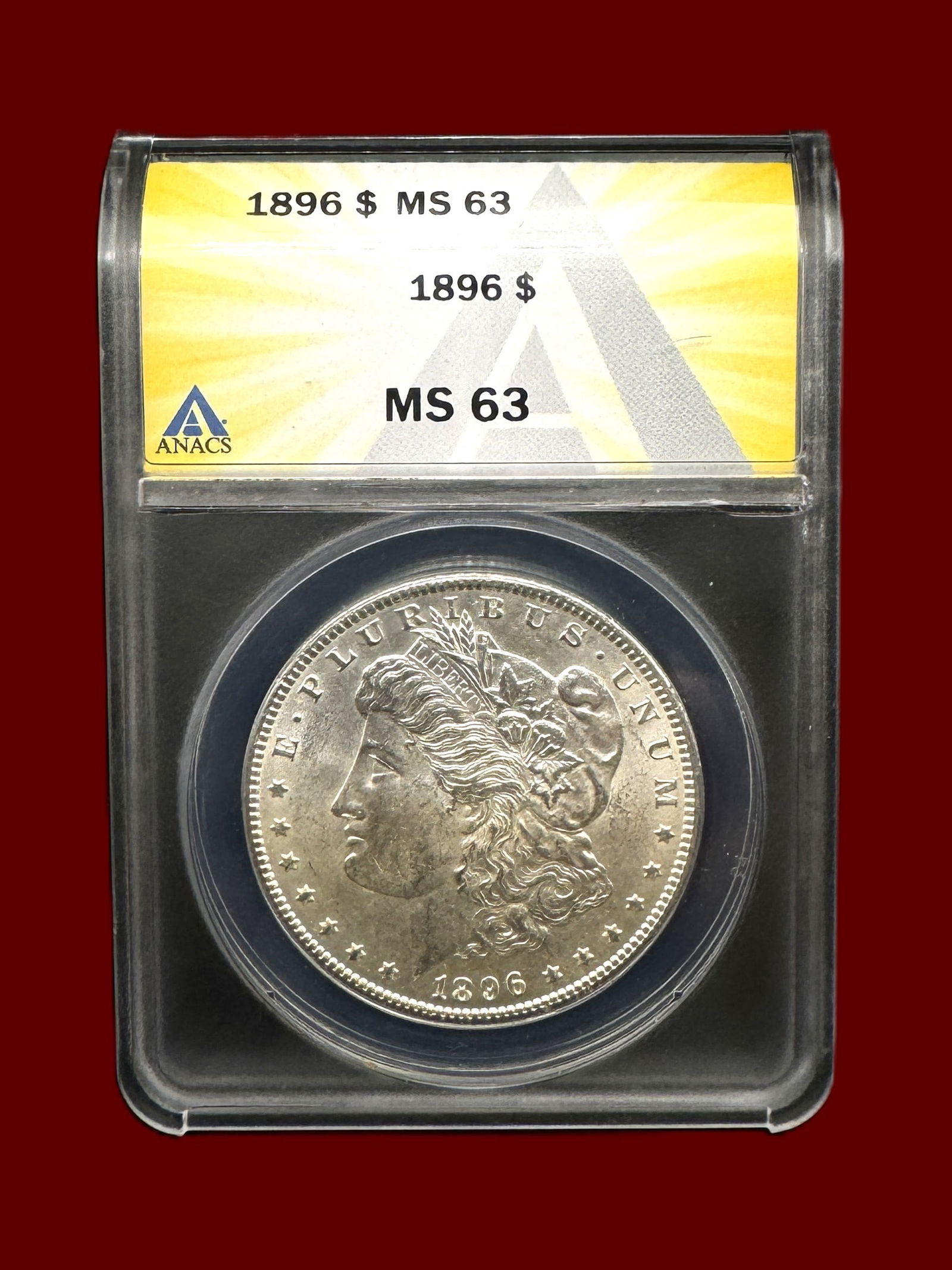 ANACS MS63 1896 Morgan Silver Dollar (1 of 2)