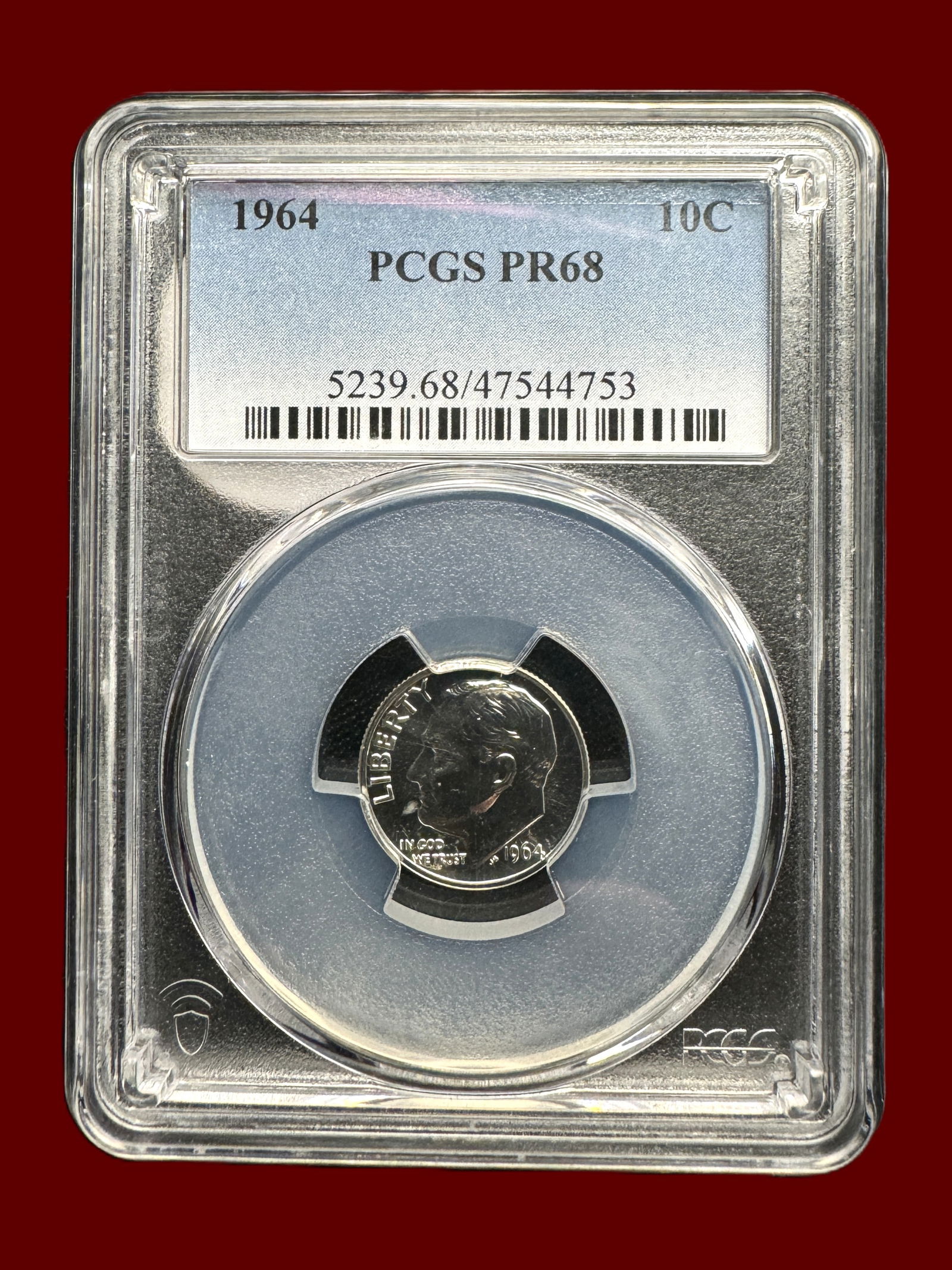 PCGS PR68 1964 10c Silver Roosevelt Dime (1 of 3)