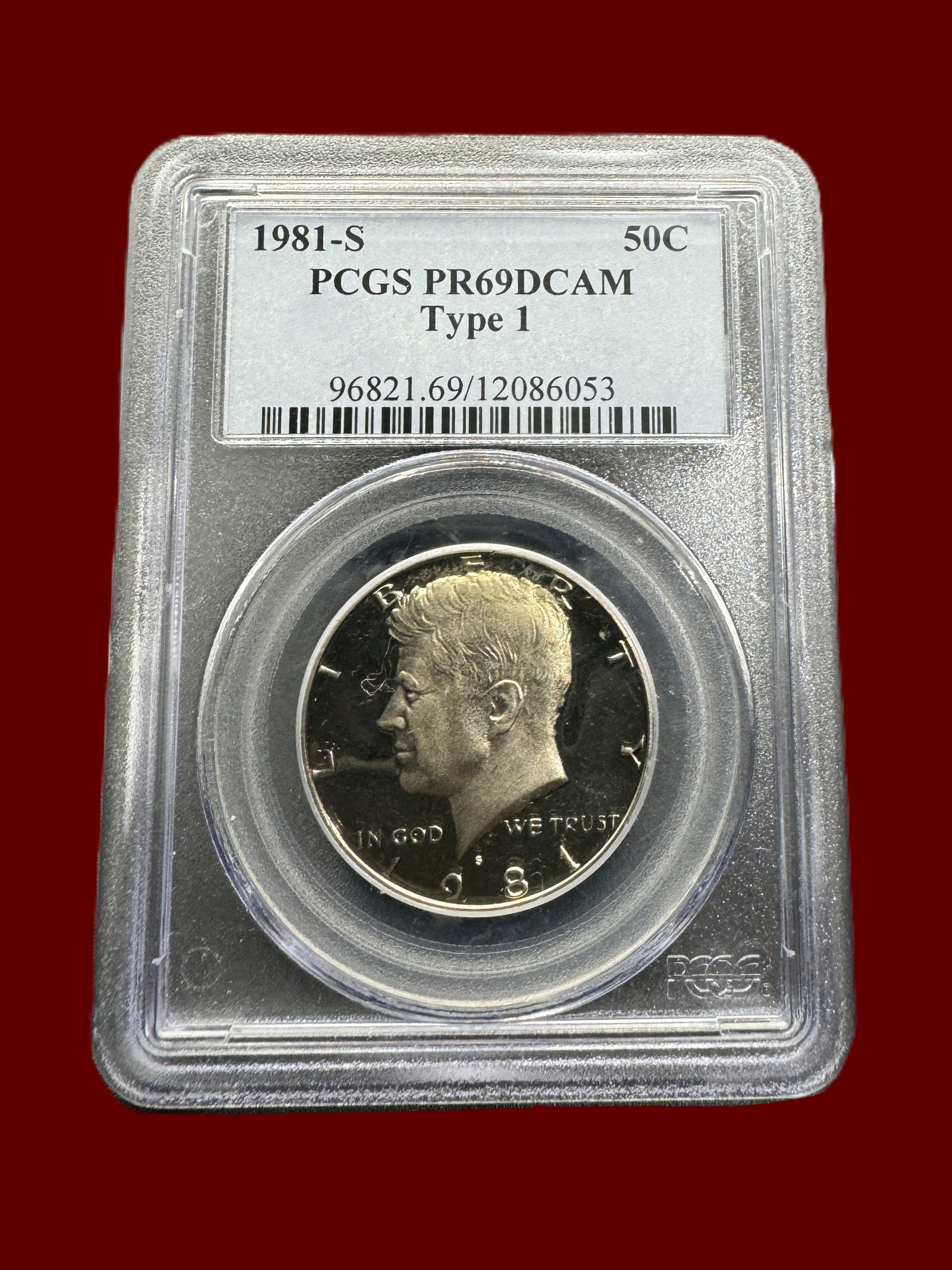 PCGS PR69DCAM Type 1 1981 S 50c Kennedy Half Dollar Proof (1 of 2)