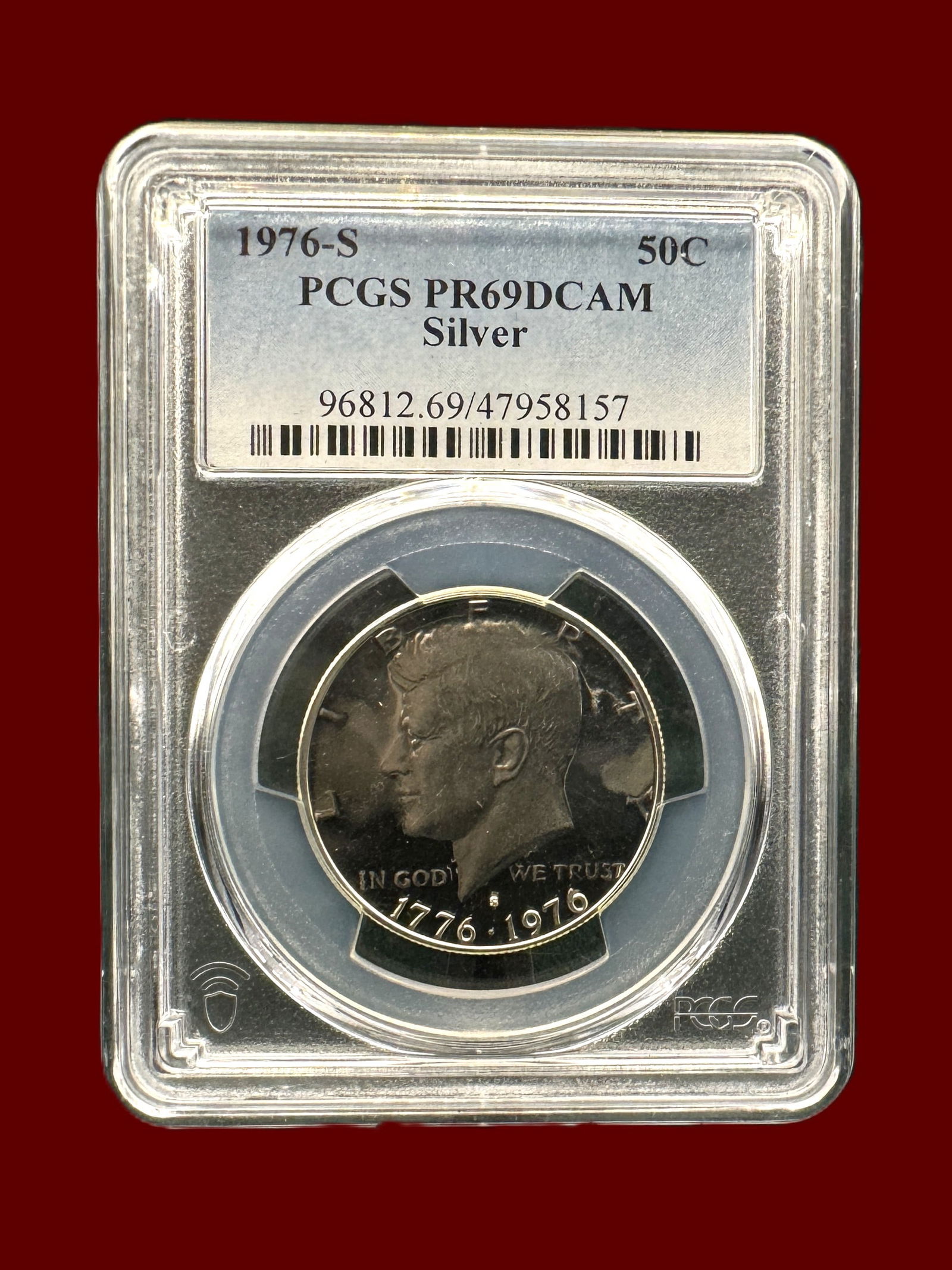 PCGS PR69DCAM 1976 S 50c Kennedy Bicentennial Silver Half Dollar Proof (1 of 2)