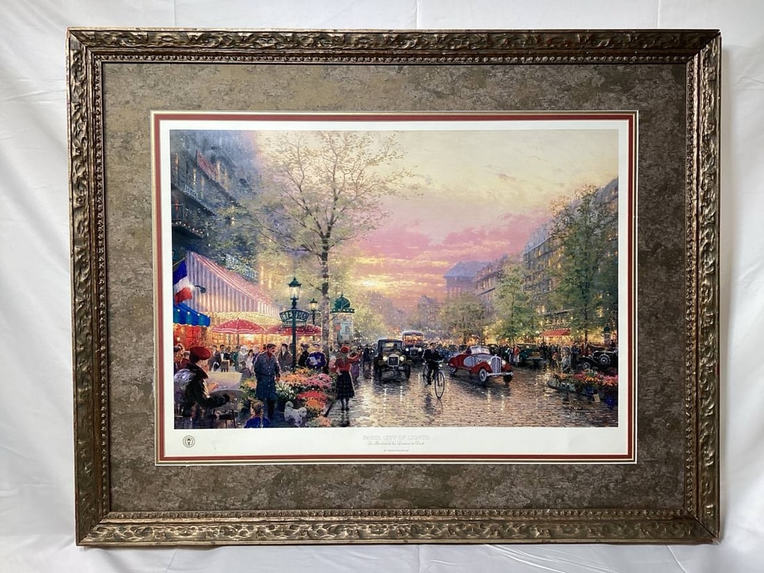 Thomas Kinkade Paris City Of Lights Le Boulevard Framed Print Art (1 of 19)