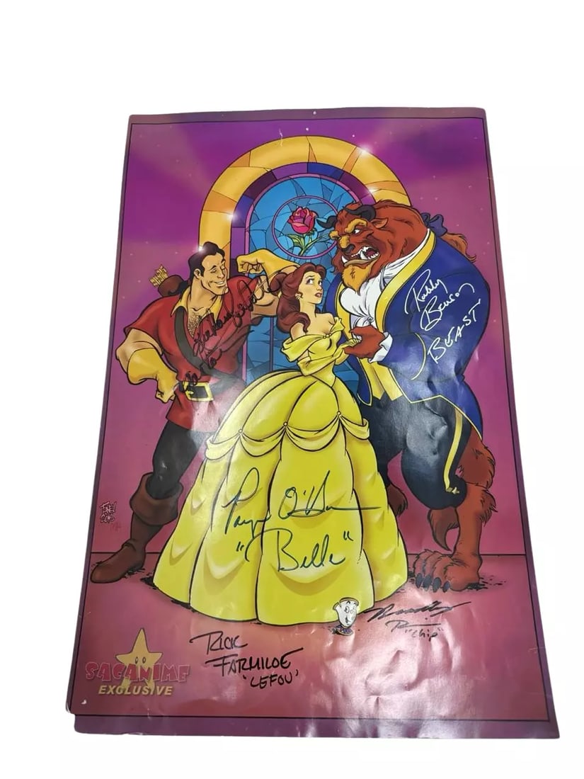 Signed Disney Beauty And The Beast Illustrated Poster Limited Edition (1 of 12)