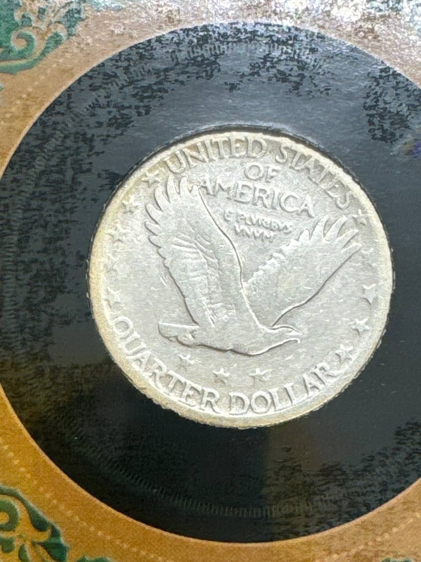 Silver Standing Liberty Quarter Coin Collectible in Display Case (1 of 8)