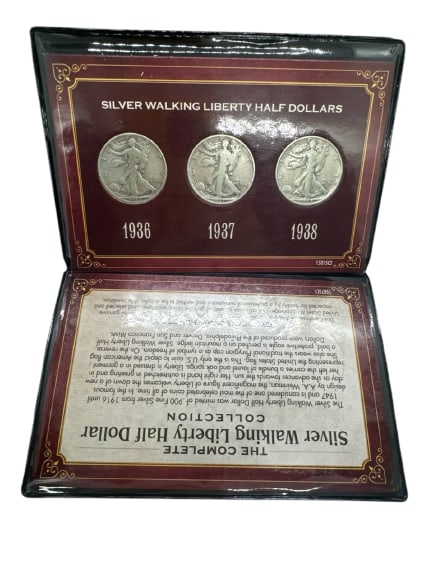 Silver Walking Liberty Half Dollar Collection 1936 1937 1938 Set (1 of 10)
