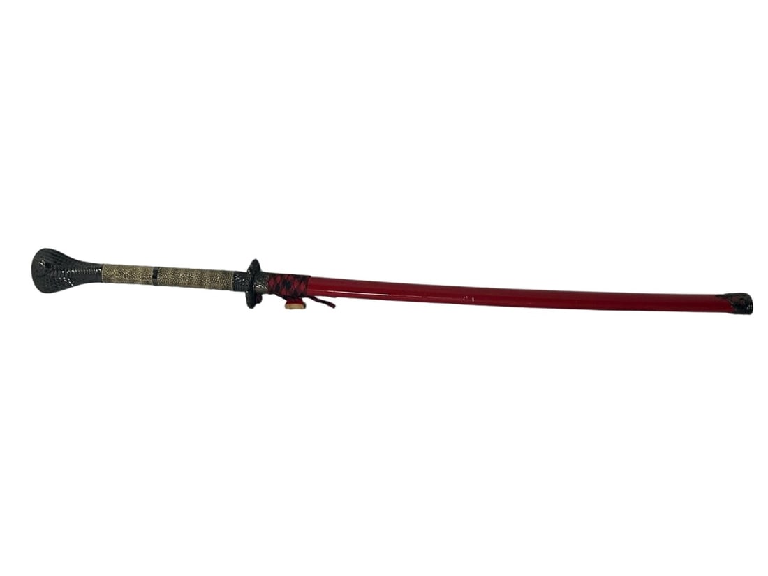 Red Black Cobra Katana Decorative Sword With Scabbard 41in (1 of 15)