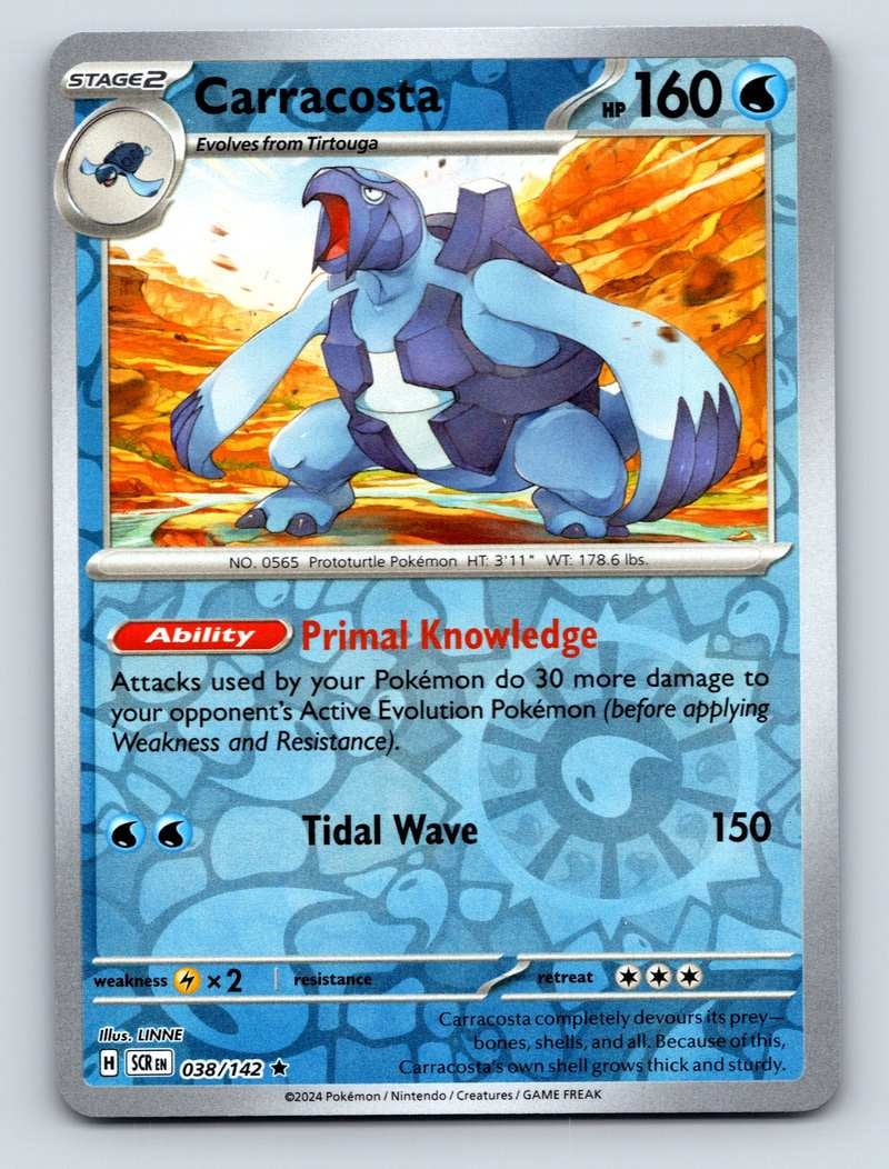 Stage 2 Carracosta HP160 Primal Knowledge Ability Rare Blue Pokémon (1 of 11)