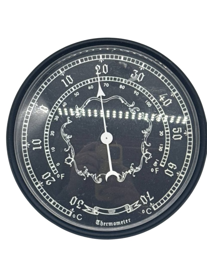 Vintage Circular Thermometer Celsius Decorative Wall Mount (1 of 4)